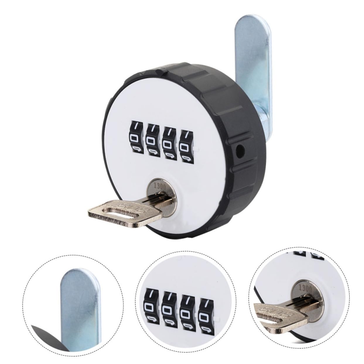 10-Piece Combination Cam Lock Set - Round Mechanical Cabinet & Drawer Lock with 4-Digit Number Padlock & Keyless 4-Code Security - Durable Engineering Plastic for File Cabinets, Keyboard Drawers & Adult Storage Solutions - Perfect for Home, Office & Workshop Organization
