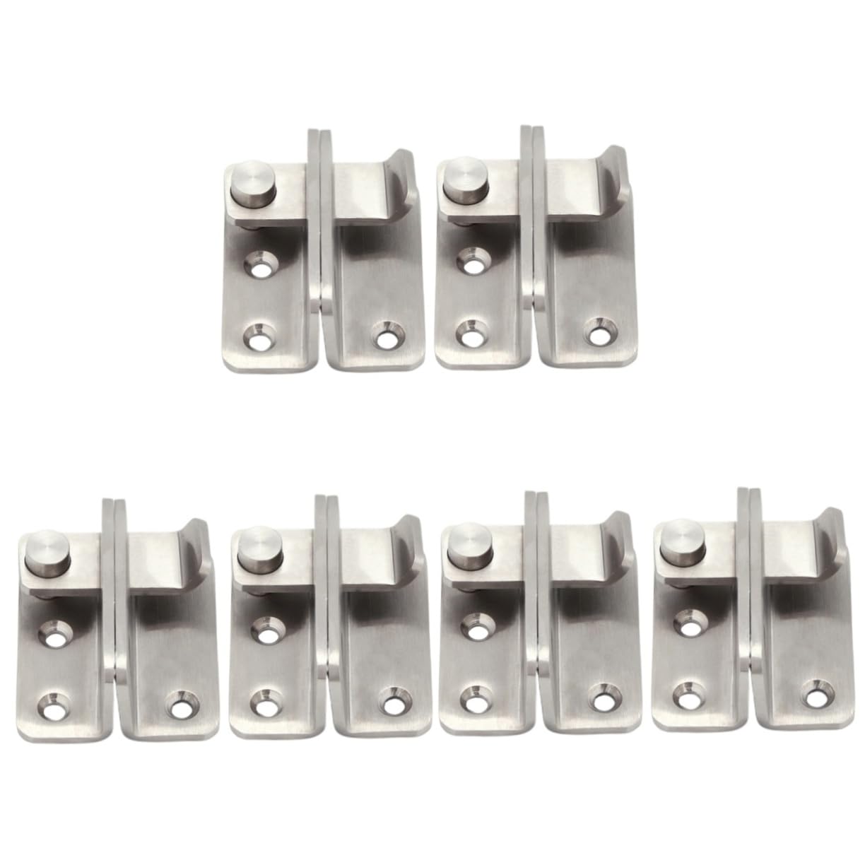 6-Pack Cabinet Door Locks with Cage - Child Proof Safety Latches for Drawers, Cupboards & Furniture - Heavy Duty Security Door Bolts for Home, Office & Skateboard Storage (Black)
