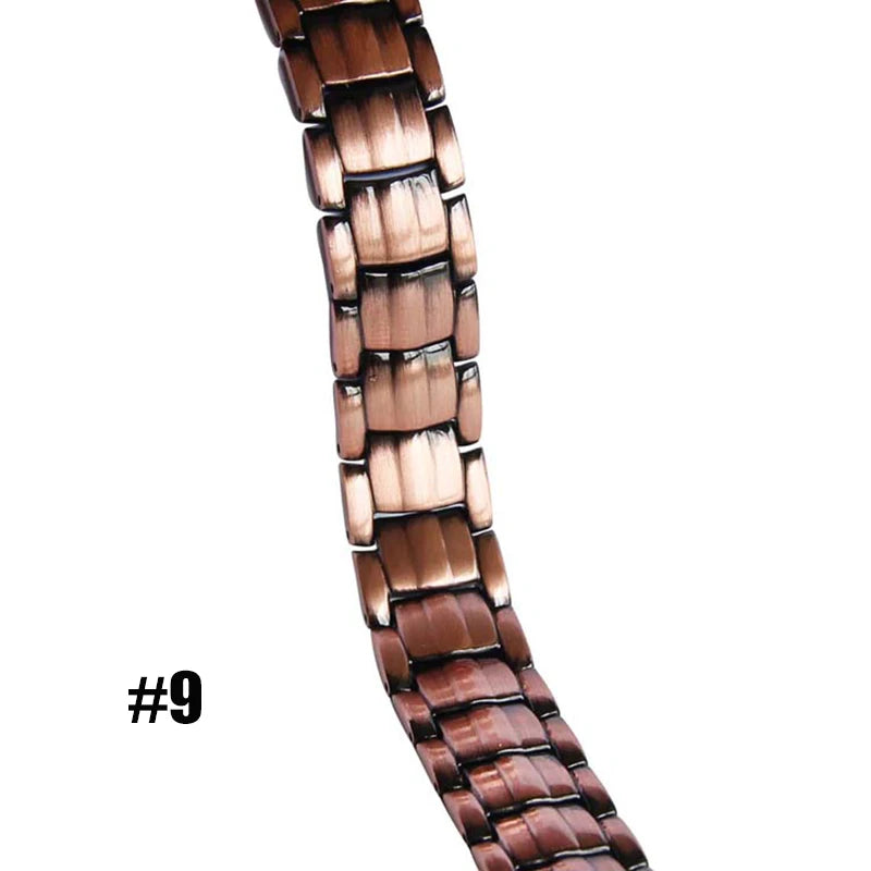 Men's Magnetic Health Bracelet - Pure Copper Energy Bracelet with Blood Pressure Magnets | Pain Relief & Improved Circulation | Perfect for Fitness, Work & Daily Wear