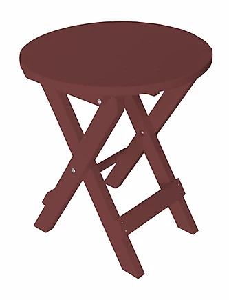 A&L Furniture Poly Coronado 30-Inch Round Folding Bistro Table - Outdoor Patio, Garden, Balcony Dining Set for Small Spaces