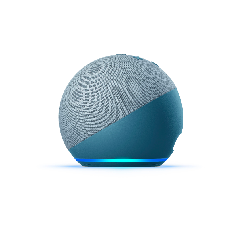 Refurbished Amazon Echo Dot (4th Gen) - Smart Speaker with Alexa - Blue - Perfect for Home Automation & Music Streaming