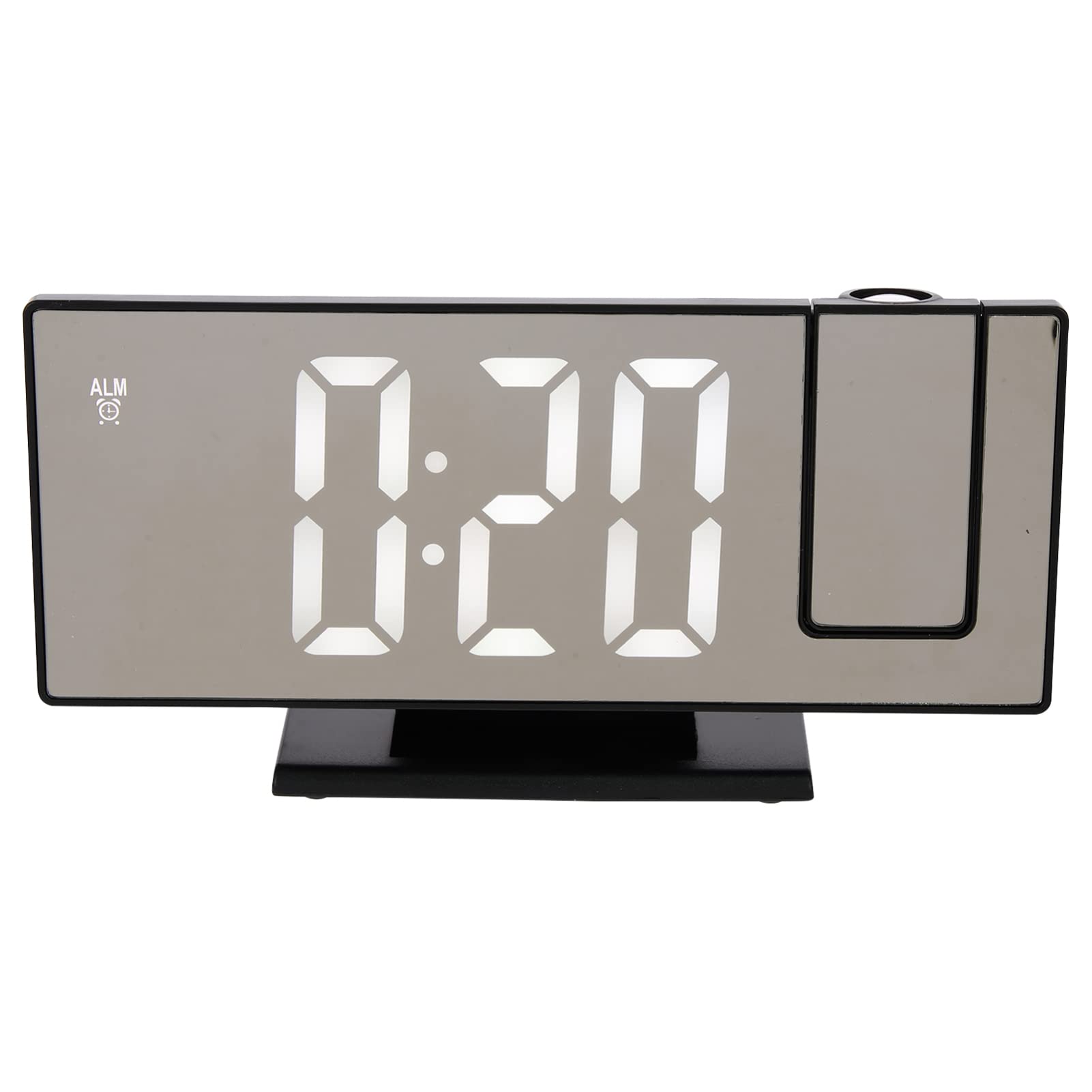 UKCOCO Digital Alarm Clock with Ceiling Projection - Dual Alarm, USB Charger, Temperature & Humidity Display, LED Mirror Screen for Bedroom | Perfect for Home, Office, Dorm & Travel Use