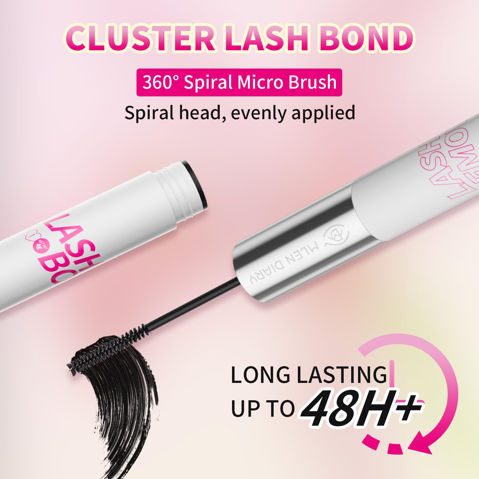 2 in 1 Lash Bond & Remover - 24H Waterproof Eyelash Glue & Gentle Remover | Super Strong Hold, Fast Removal No Residue | Professional Lash Extensions Adhesive for Sensitive Eyes | Perfect for Daily Use, Special Occasions & Salon Applications