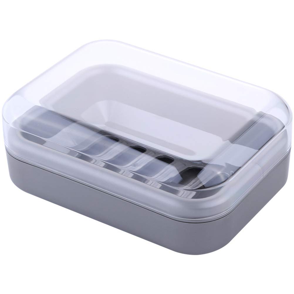 2-Pack Bathroom Soap Holder with Lid - Waterproof Soap Storage Container for Shower, Sink & Travel - Durable Plastic Soap Case for Home, Hotel, and Gym Use