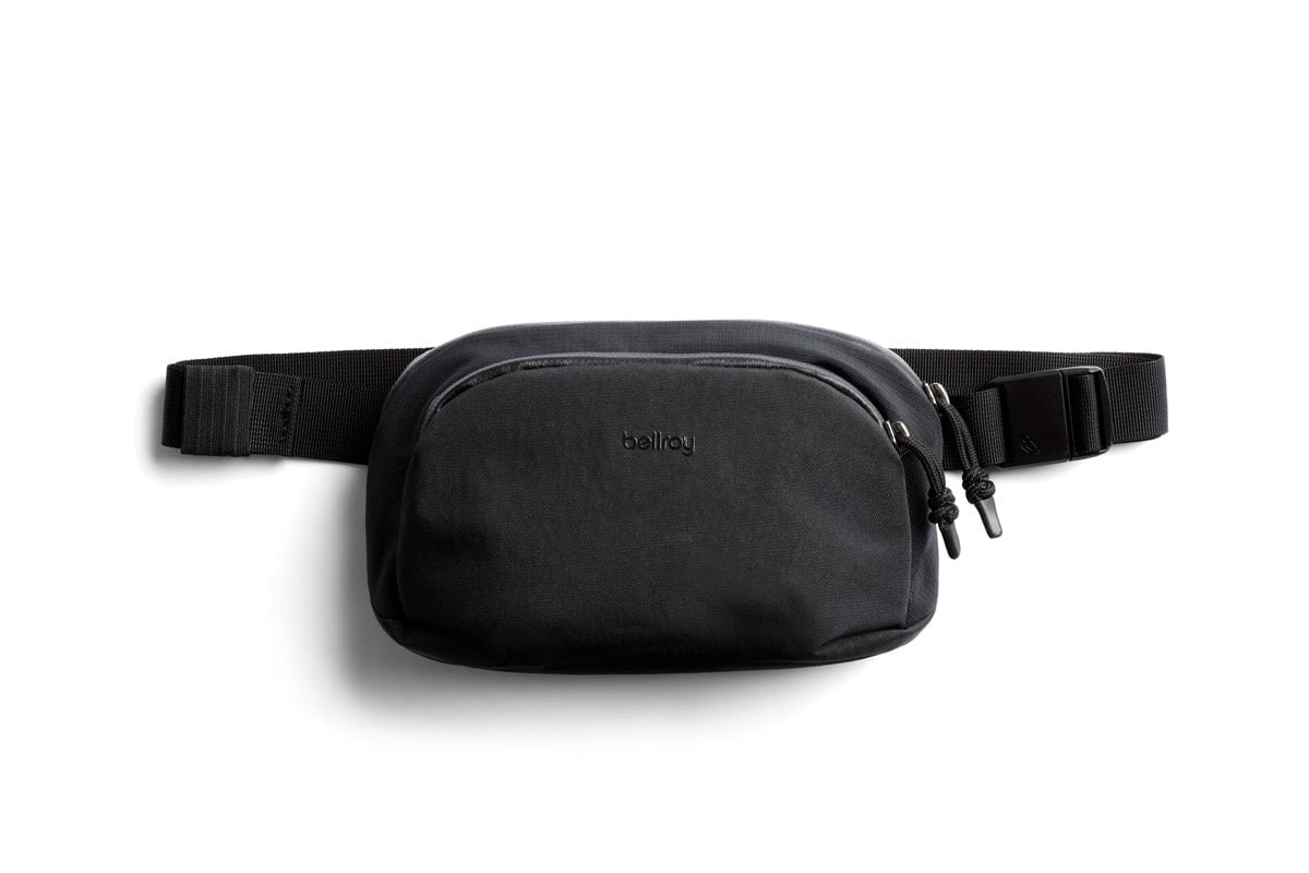 Bellroy Venture Hip Pack 1.5L - Water-Resistant Waist Bag for Travel, Hiking & Everyday Use - Compact Crossbody Fanny Pack with Adjustable Strap (Black)
