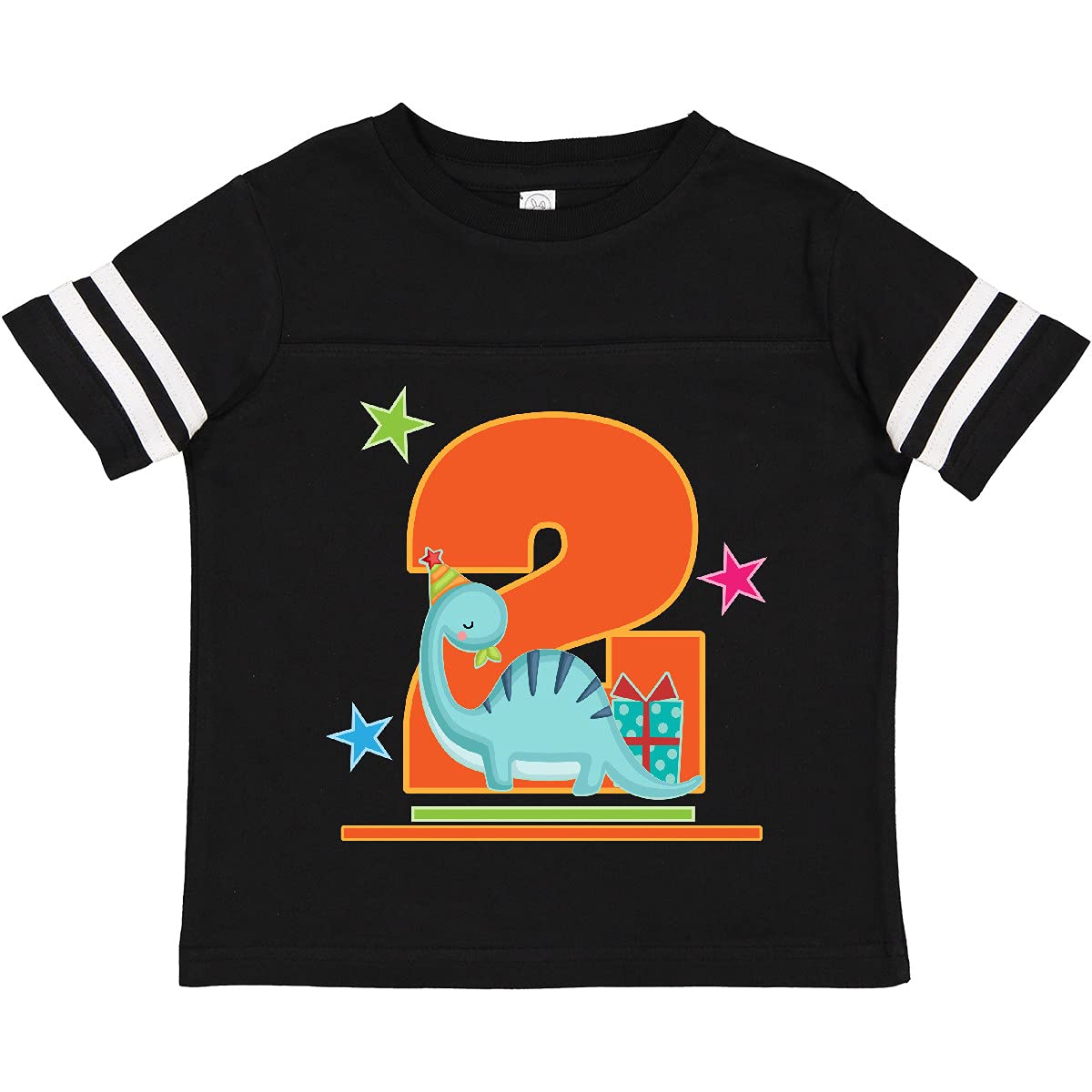 2nd Birthday Dinosaur T-Shirt for Toddlers - Cute 2 Year Old Boy & Girl Dino Tee - Perfect for Birthday Parties, Photo Shoots & Everyday Wear