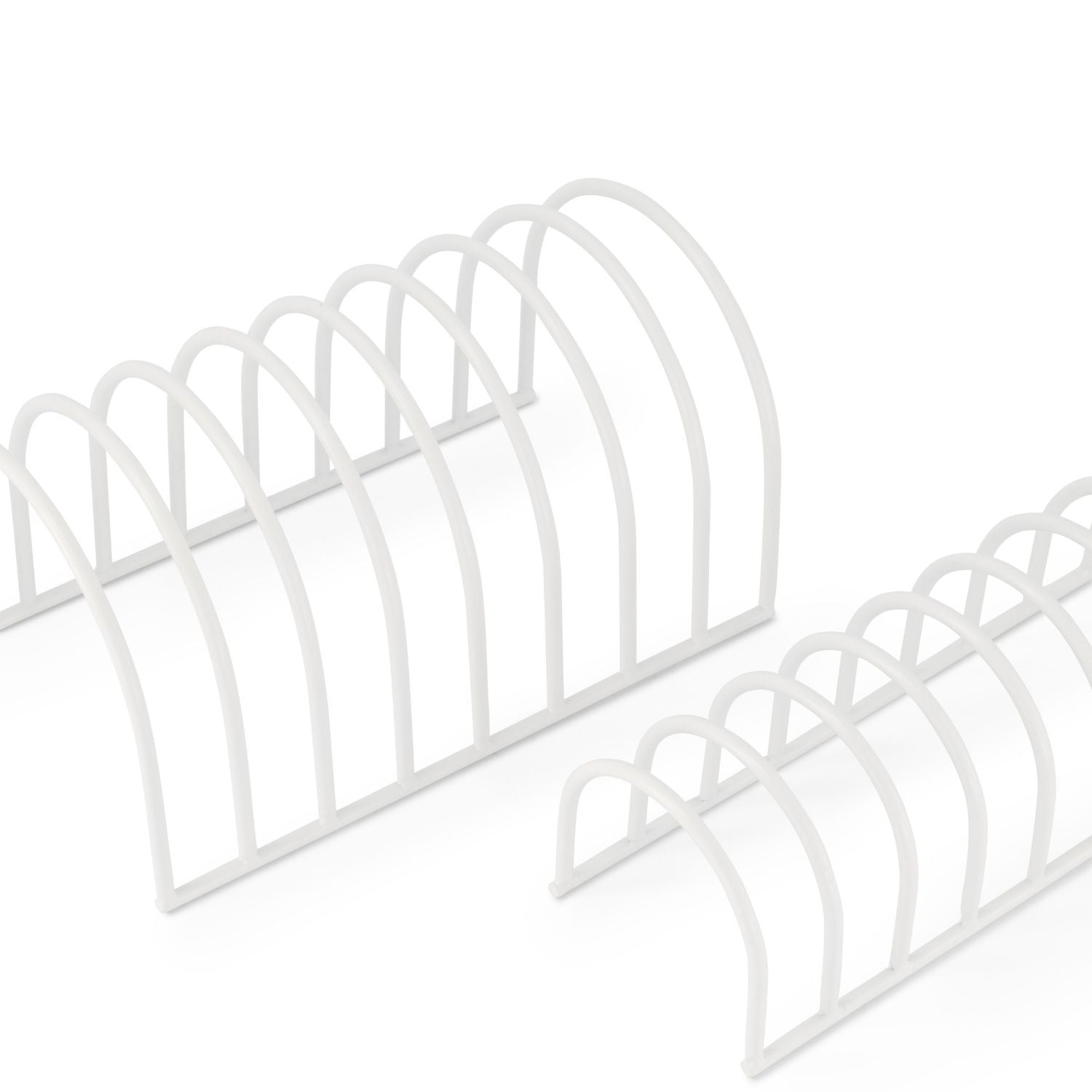 Premium White Dish Drainer Set of 2 - Space Saving Kitchen Organizer for Countertop Drying Rack - Perfect for Small Apartments & Compact Kitchens