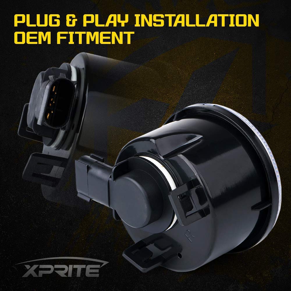 Xprite Amber LED Turn Signal Lights - Clear Lens, Plug & Play Installation with Parking Light Function - Compatible with 2007-2018 Jeep Wrangler JK & Unlimited - Upgrade Your Off-Road Adventure & Daily Driving Safety