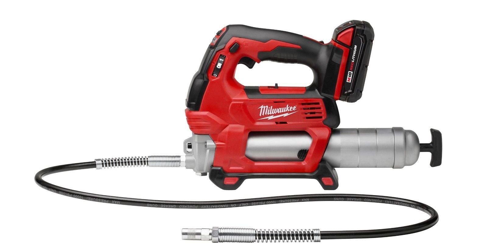 Milwaukee 2646-21CT M18 18V Cordless Grease Gun Kit with Case - Heavy Duty Lithium-Ion Battery, 5500 PSI - Perfect for Automotive, Industrial & Farm Equipment Maintenance