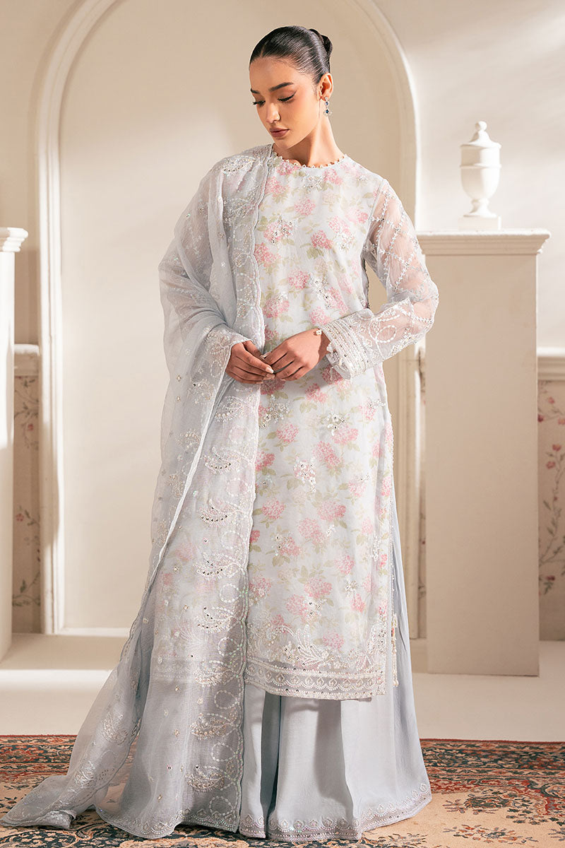 ICY BLING 4PC ORGANZA EMBROIDERED SUIT SET - Elegant Embroidered Party Dress for Women | Perfect for Weddings, Prom, Evening Gala & Special Occasions