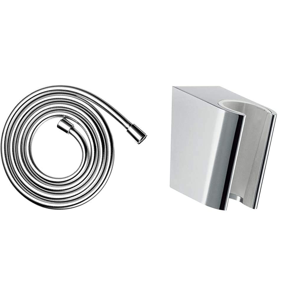 hansgrohe Techniflex 63-inch Handheld Shower Hose Replacement - Easy Install Modern Shower Hose with Handheld Shower Head Holder - Perfect for Bathroom Renovation & Spa-like Shower Experience