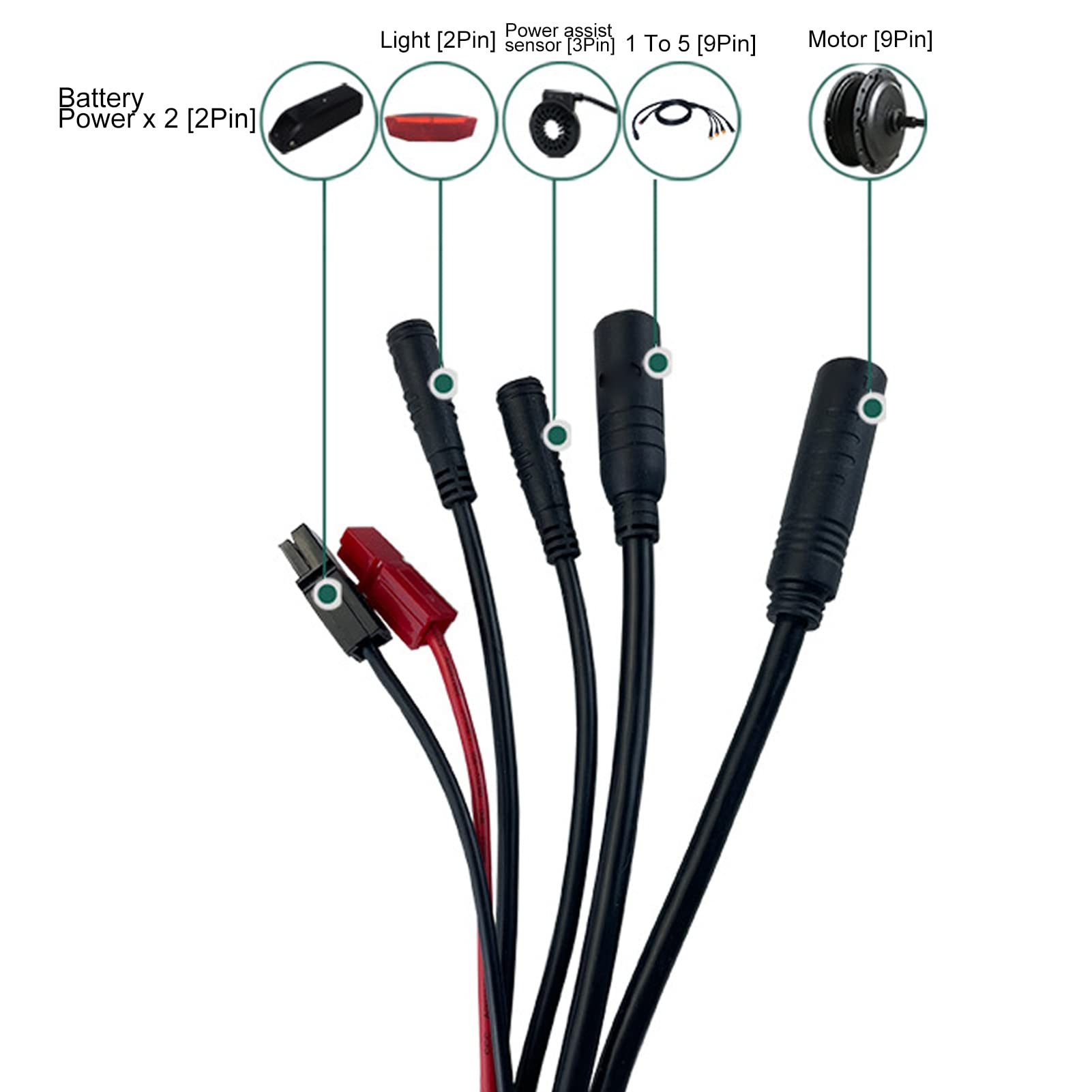 36V/48V 30A 1000W Electric Bike Motor Controller Kit with S900 LCD Display, Pedal Assist Sensor, Brake Handle & Tail Light - Perfect for E-Bike Conversion, DIY Electric Scooters & Bicycle Upgrades