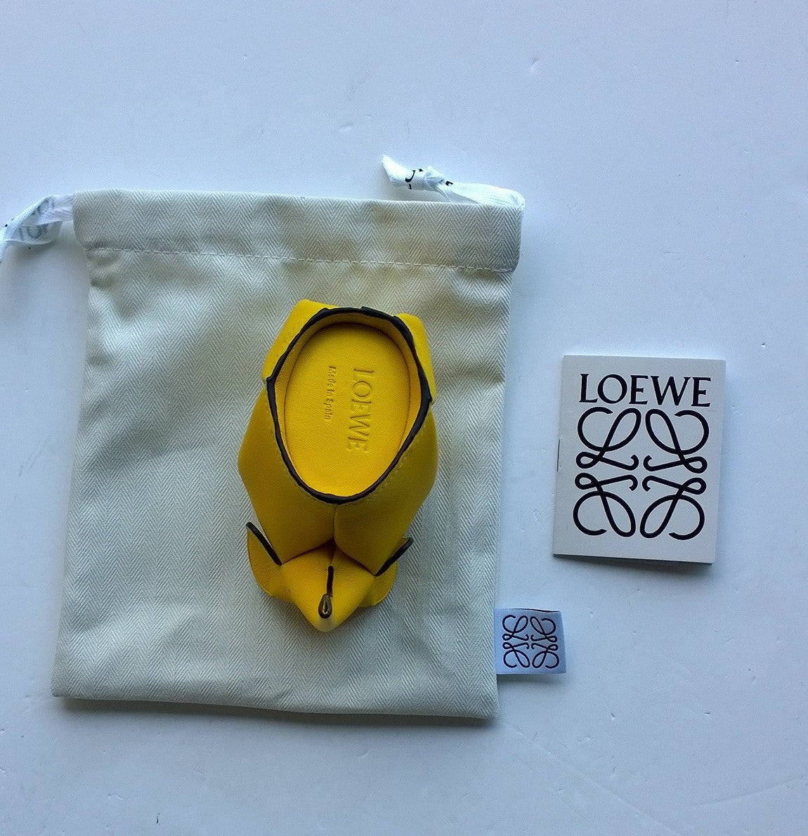 Loewe Yellow Leather Elephant Coin Purse - Stylish Animal-Shaped Wallet for Women | Perfect for Gift Giving, Travel & Everyday Use