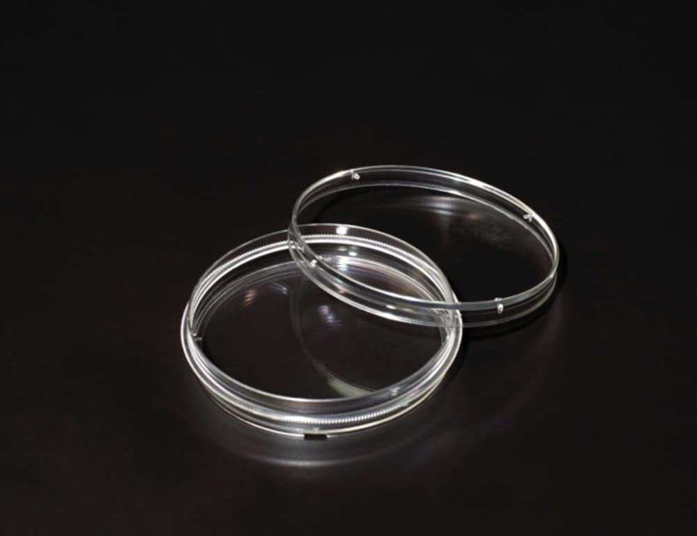 Celltreat 229670 Sterile 70mm x 15mm Tissue Culture Treated Petri Dish with Grip Ring - Case of 500 for Lab Cell Culture, Microbiology Research & Biomedical Experiments