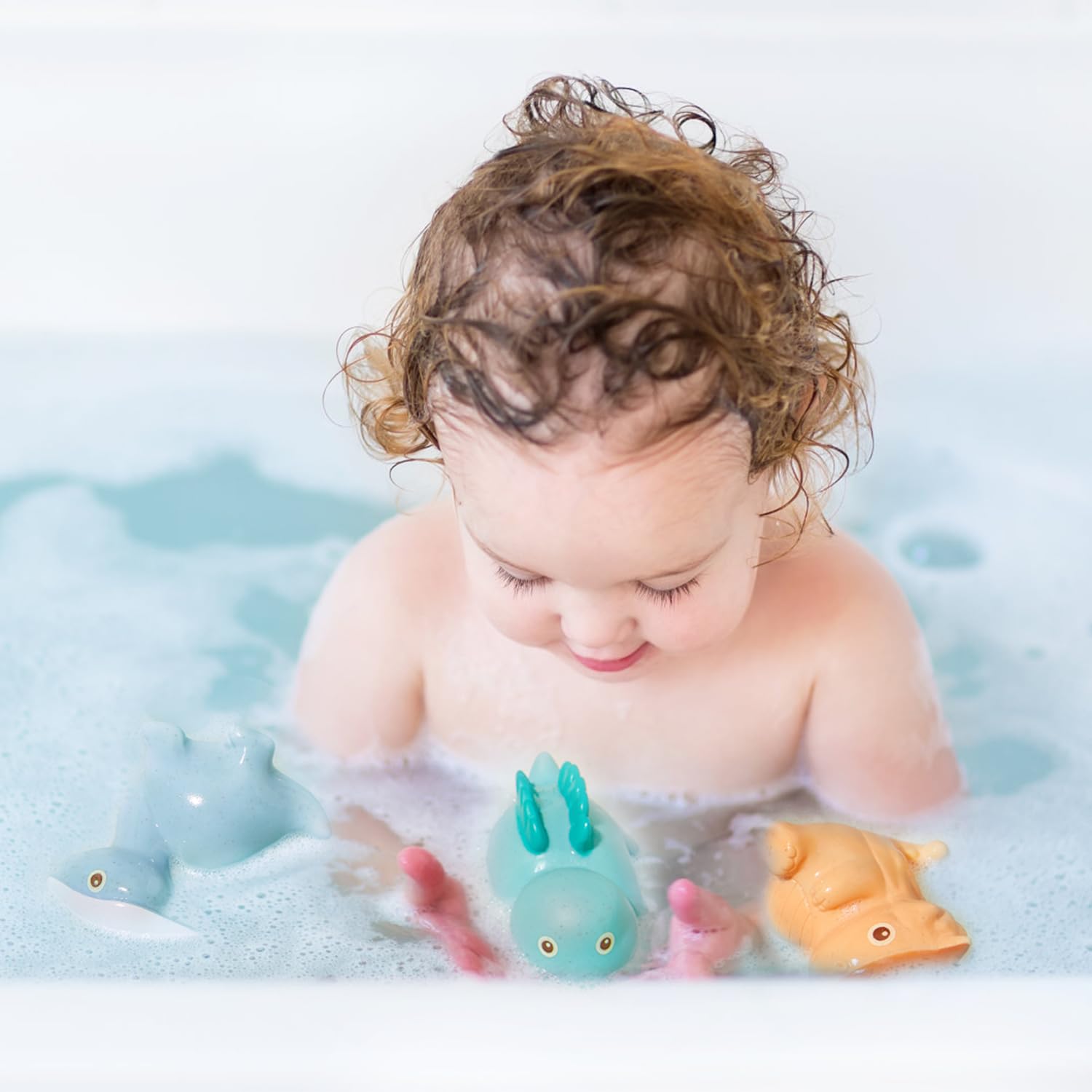Non-Toxic Dinosaur Bath Toys 9 Pack - Safe Floating Pool Toys for Babies 6-12 Months & Toddlers 1-3 Years | Mold-Free, No Holes Design | Perfect Birthday Gift for Boys & Girls | Fun Bathtime & Pool Playtime