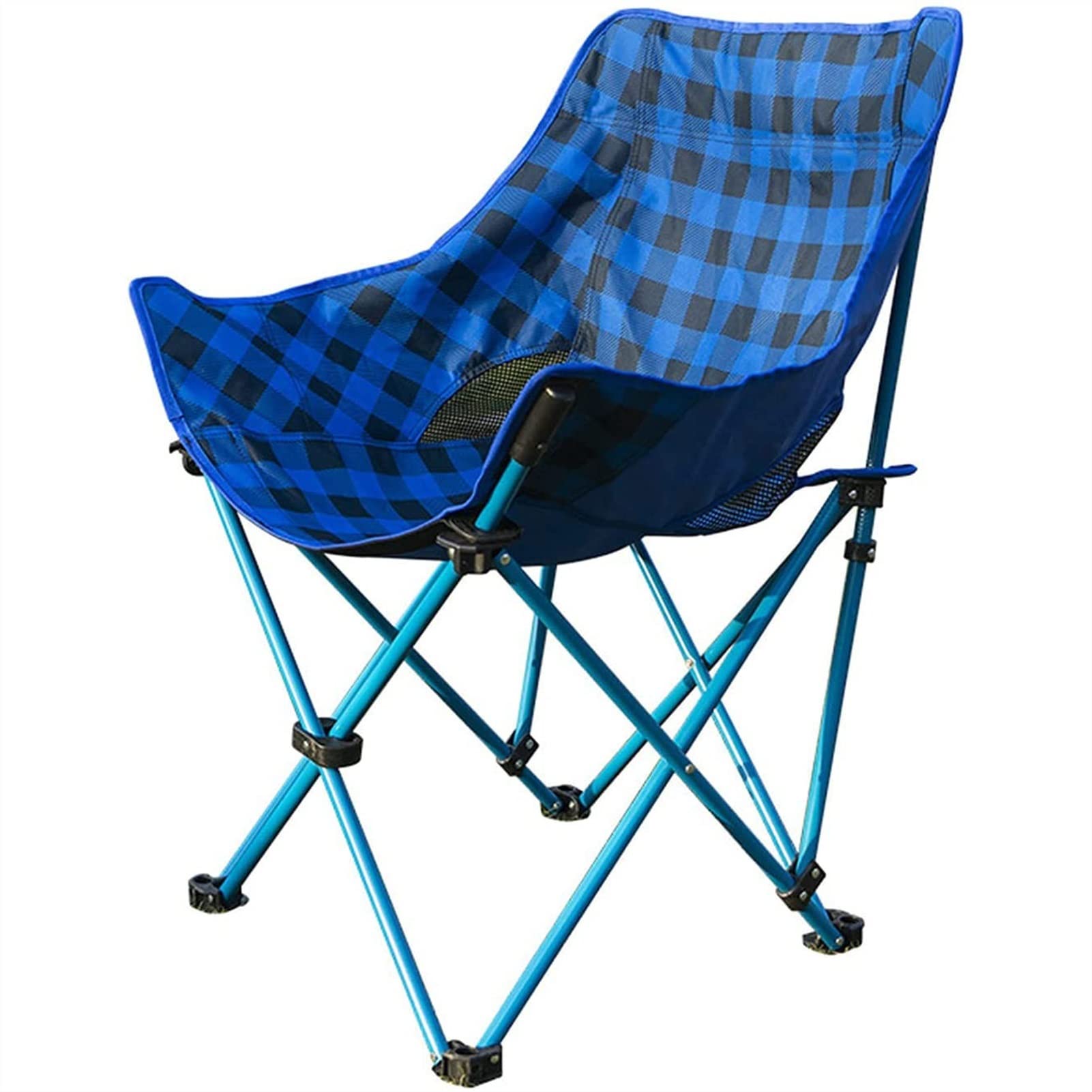 Ultralight Portable Folding Camping Chair for Adults - High Back Support with Armrests & Headrest | Compact Aluminum Alloy Frame | Includes Carry Bag & Side Pocket | Perfect for Outdoor Camping, Hiking, Beach Trips & Backyard Relaxation