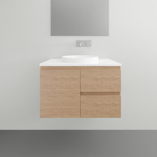 ADP Glacier Lite 60-Inch Double Sink Bathroom Vanity with Solid Surface Countertop - Modern Space-Saving Design for Small Bathrooms & Powder Rooms