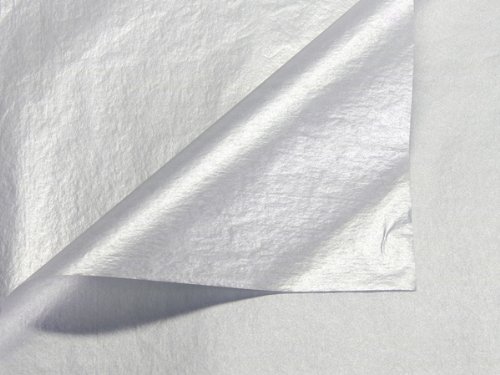 Premium Silver & Silver Tissue Paper - 100 Sheets (20