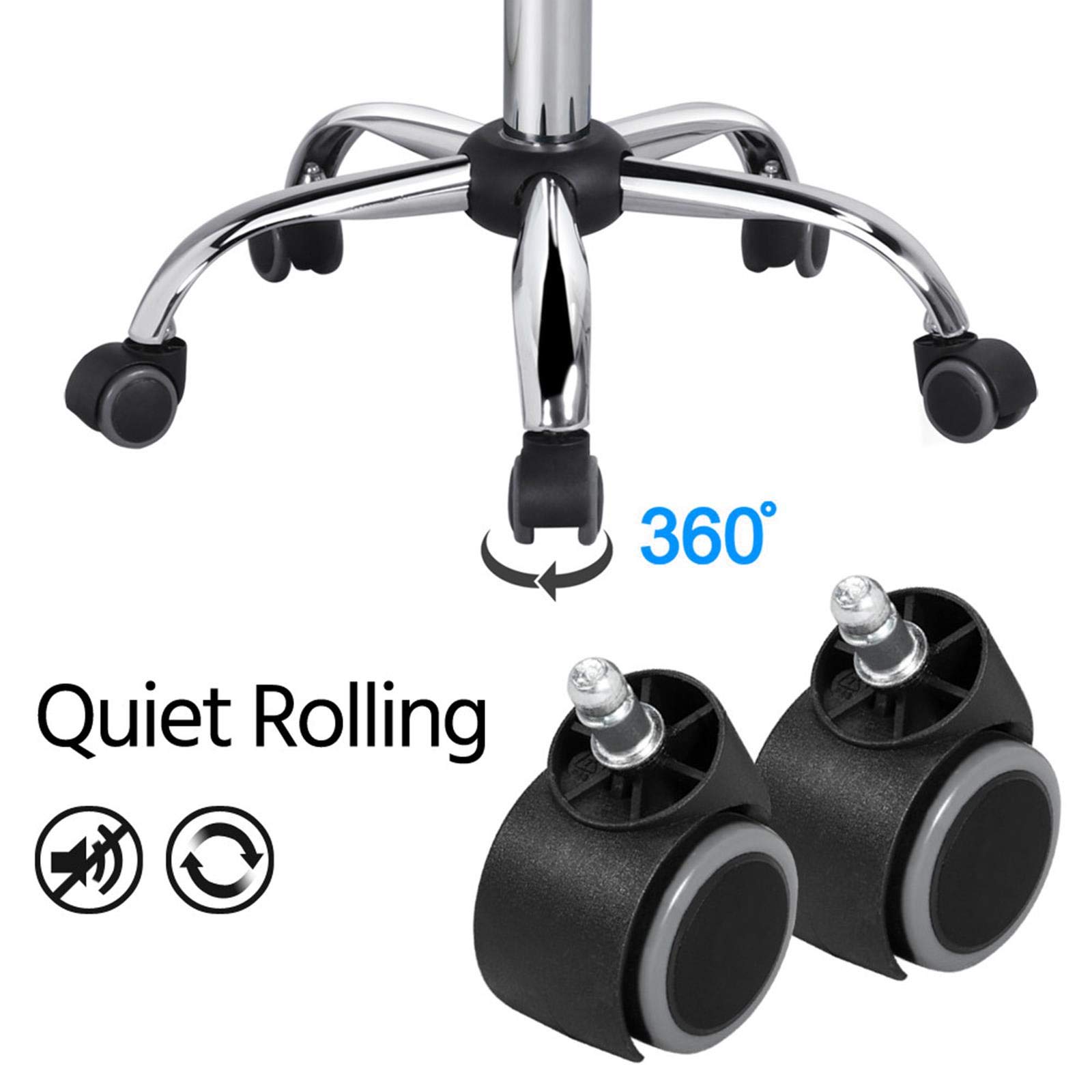 Yaheetech 2-Piece Armless Office Chair Set - Modern Adjustable Low-Back Swivel Task Chair with Rolling Wheels, Gray Leather - Perfect for Home Office, Makeup Vanity & Small Workspaces