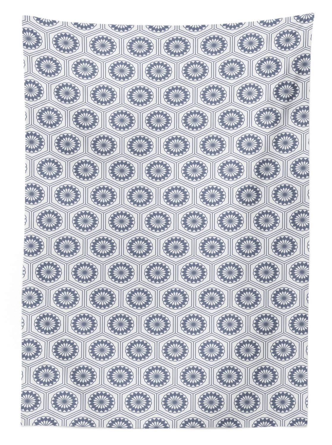 Ambesonne Geometric Outdoor Tablecloth - Hexagon Tortoise Shell Design, Washable Picnic Table Cover 58
