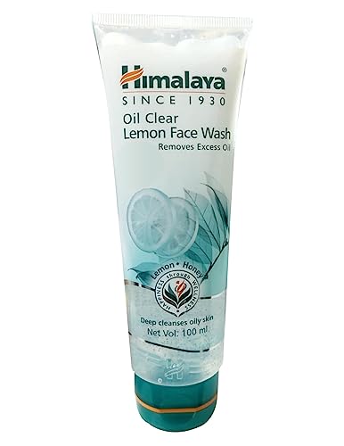 Himalaya Oil Clear Lemon Face Wash 100ml - Deep Cleansing for Oily & Acne-Prone Skin - Refreshing Lemon Extract for Brightening - Perfect for Daily Skincare Routine