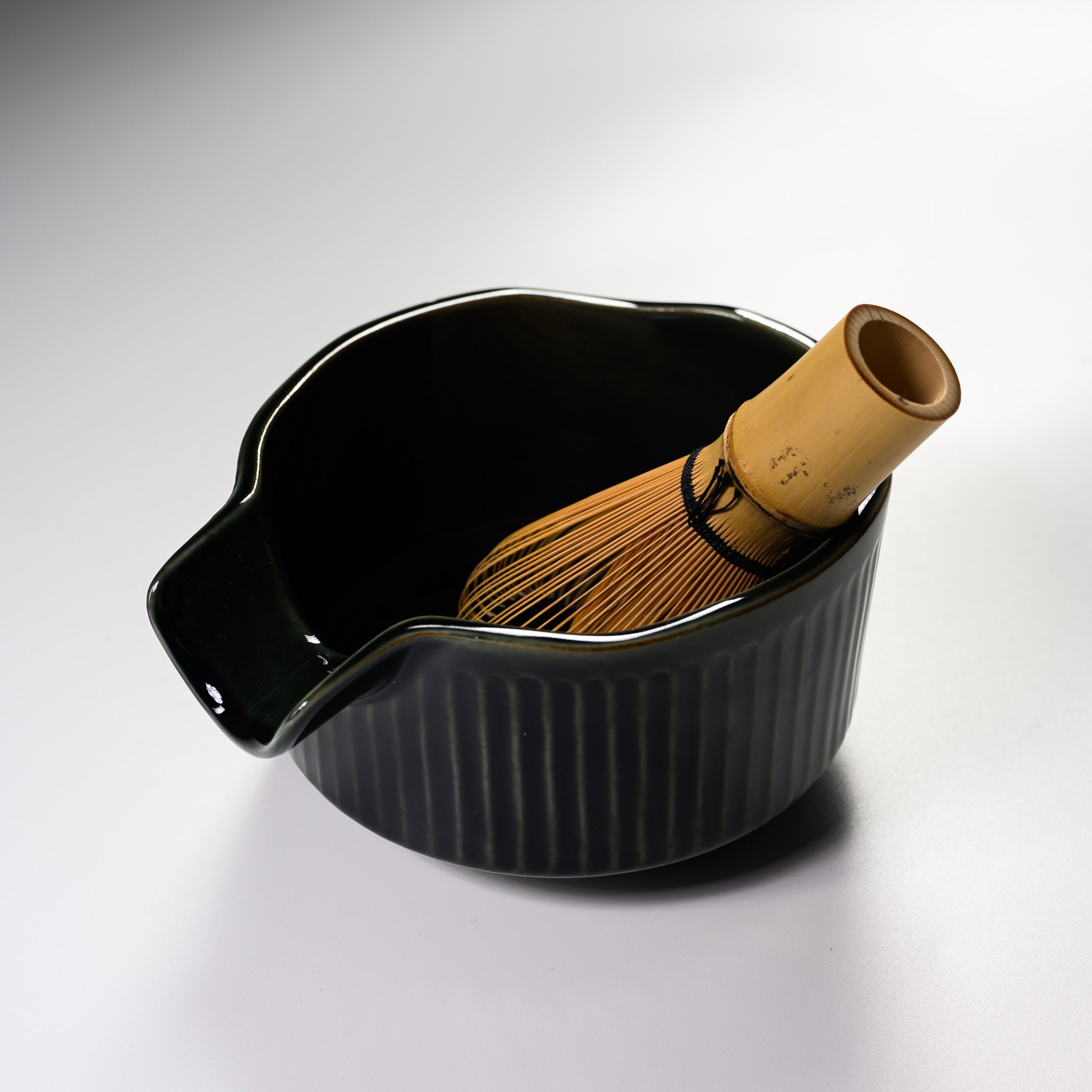 Premium MASAMURA Matcha Bowl with Spout - Traditional Japanese Katakuchi Oribe Ceramic Tea Cup for Authentic Tea Ceremony | Perfect for Matcha, Green Tea & Zen Meditation