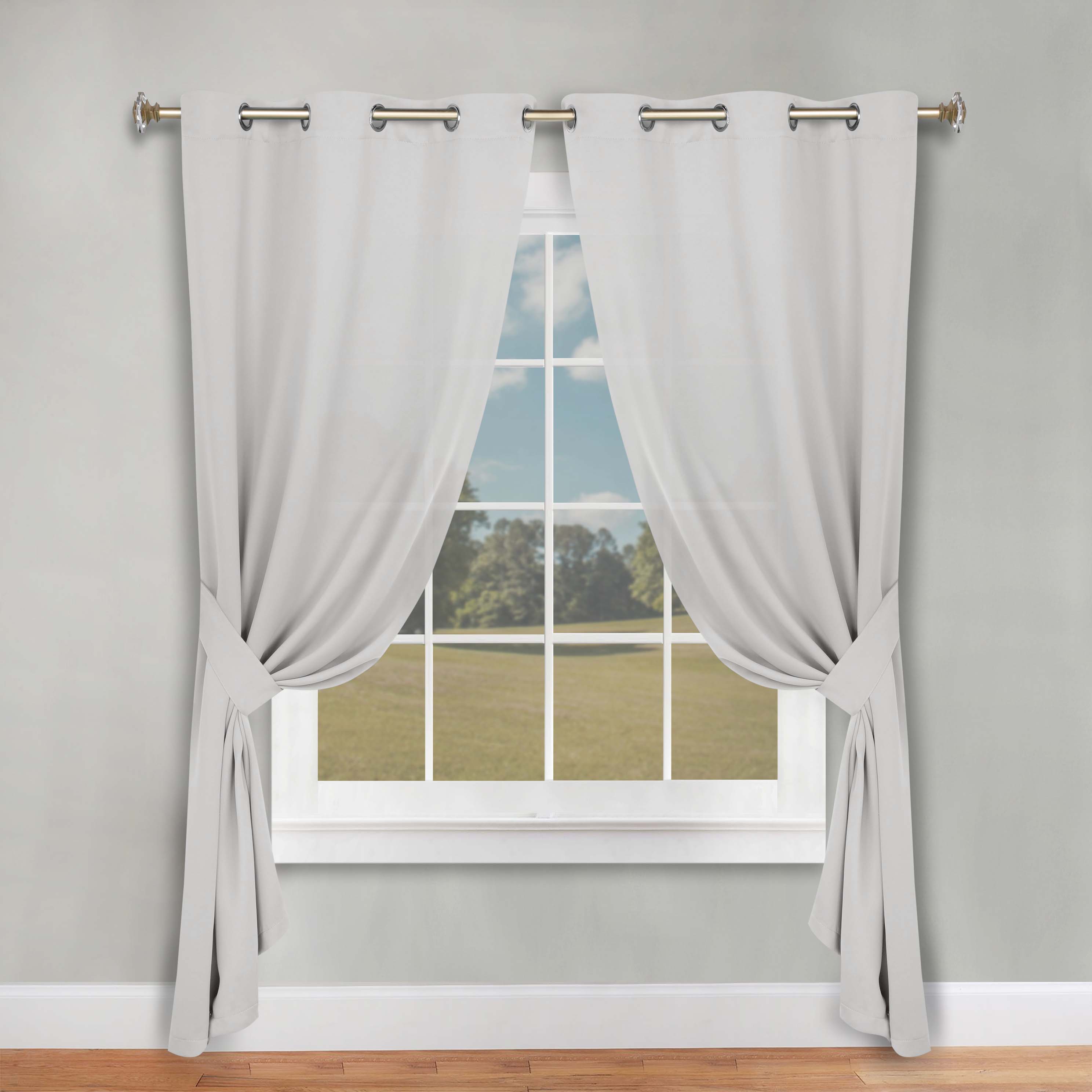 Blackout Curtains Set of 2 - 100% Room Darkening, Machine Washable & Noise Reducing for Bedroom, Nursery & Home Theater - Solid Color Thermal Insulated Drapes for Better Sleep & Energy Efficiency