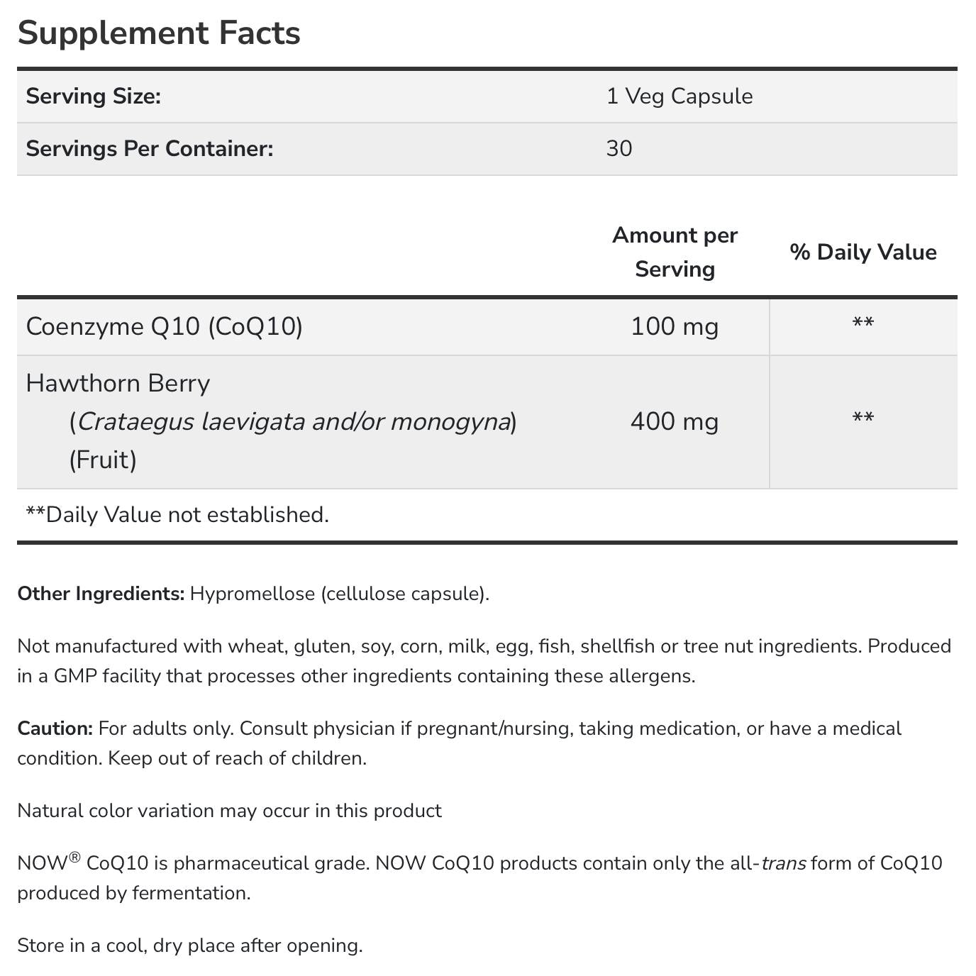 NOW CoQ10 100mg with Hawthorn Berry Supplement - Supports Heart Health & Energy - Antioxidant for Cardiovascular Wellness - Daily Supplement for Adults (Use for Heart Support, Exercise Recovery & Healthy Aging)