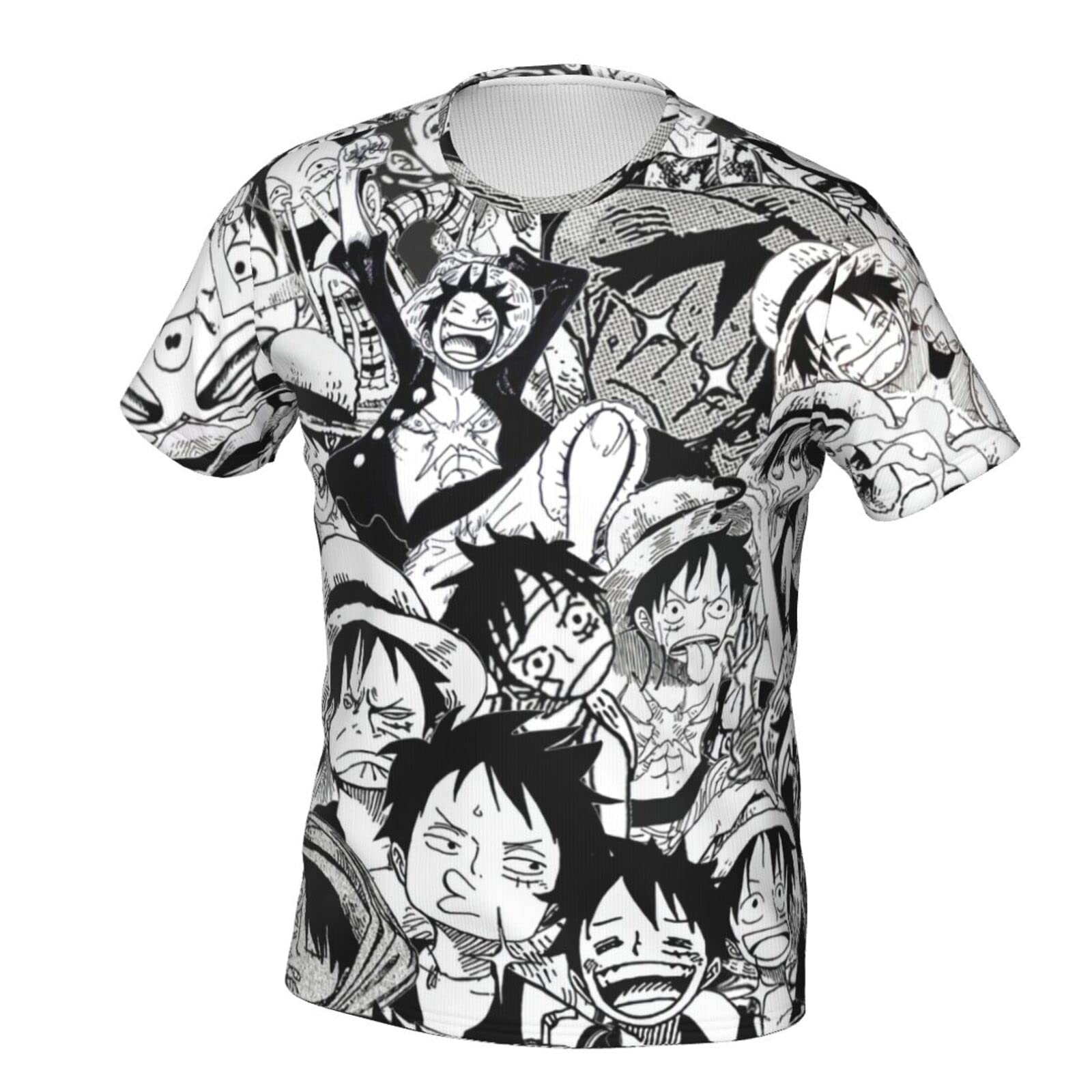 One Piece Monkey D. Luffy 3D Printed Men's T-Shirt - Comfortable Short Sleeve Anime Graphic Tee with Round Neck | Perfect for Cosplay, Anime Conventions & Casual Wear
