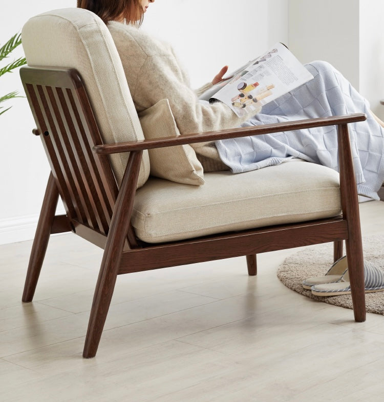 Solid Oak Wood Walnut Finish Leisure Combination Set - Perfect for Living Room, Bedroom, or Office Furniture