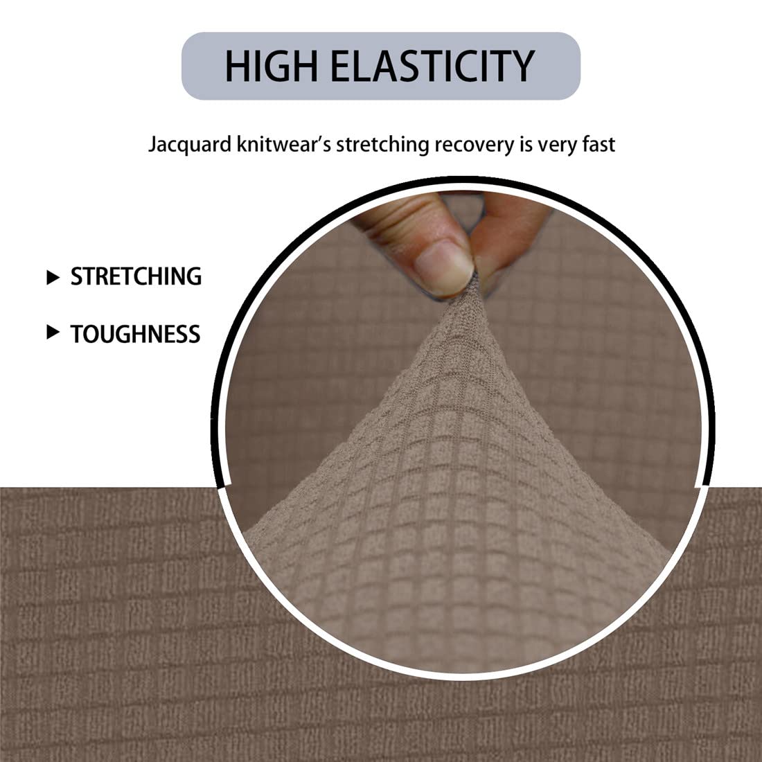 2-Piece Club Chair Slipcover Set with Cushion Cover - Soft Polyester Blend Jacquard Sofa Protector - Machine Washable Armchair Cover for Living Room, Bedroom & Office Furniture Protection