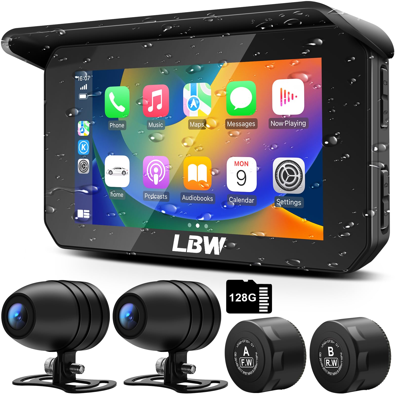 LBW Professional Motorcycle Dash Cam with 5