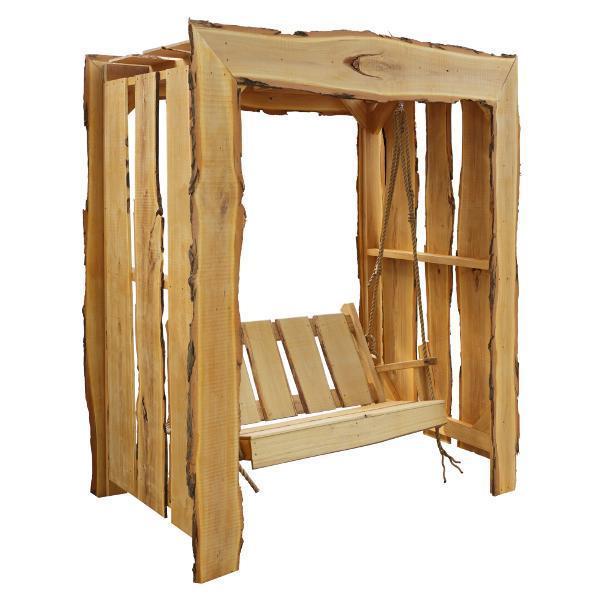 A & L Furniture Appalachian Arbor with Timberland Swing and Rope - Perfect for Backyard, Garden, and Outdoor Relaxation