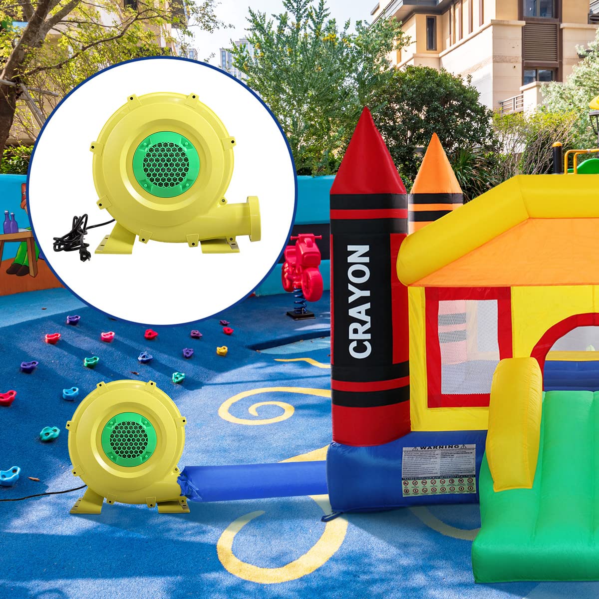Inflatable Air Blower Pump for Bounce House, Bouncy Castle, Jump Slide, Air Sofa & Paint Booth - Portable Electric Fan for Inflatables - Perfect for Kids' Parties, Backyard Fun & Outdoor Events