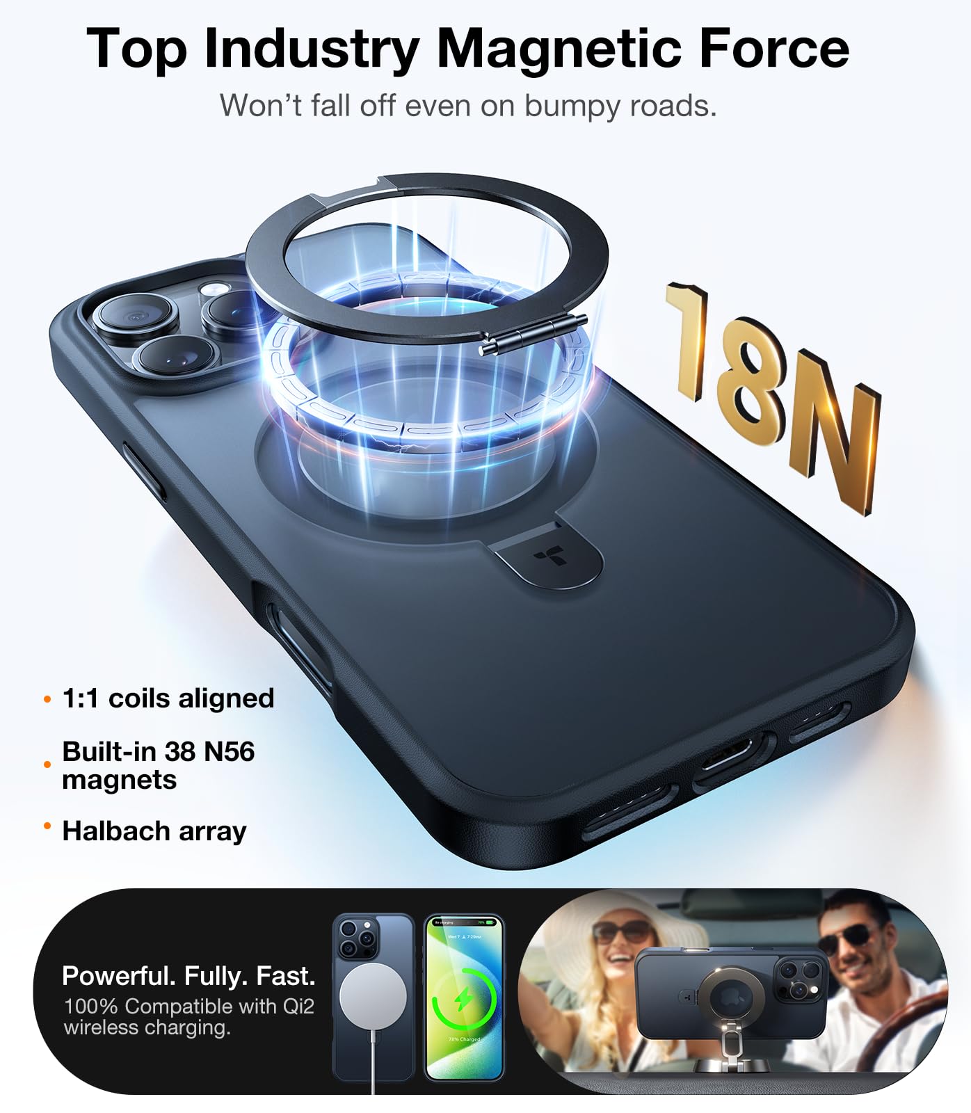 TORRAS Magnetic Case for iPhone 16 Pro 6.3