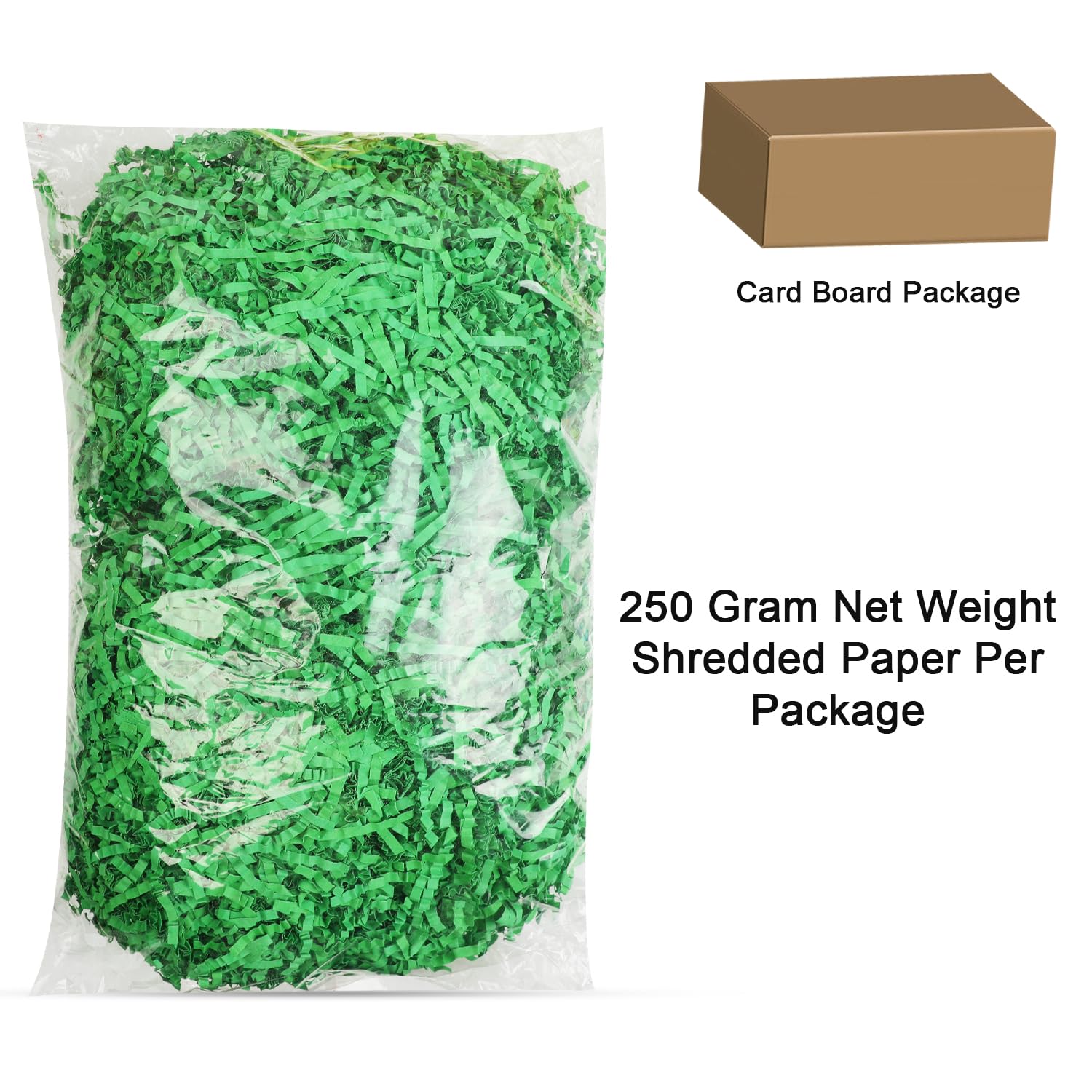 DIYASY Crinkle Cut Paper Shred Filler - 8.8 oz Green Shredded Paper for Gift Wrapping, Basket Filling, Raffia Paper Gift Box Grass - Perfect for Christmas, Easter, Birthdays, Party & Home Decorations