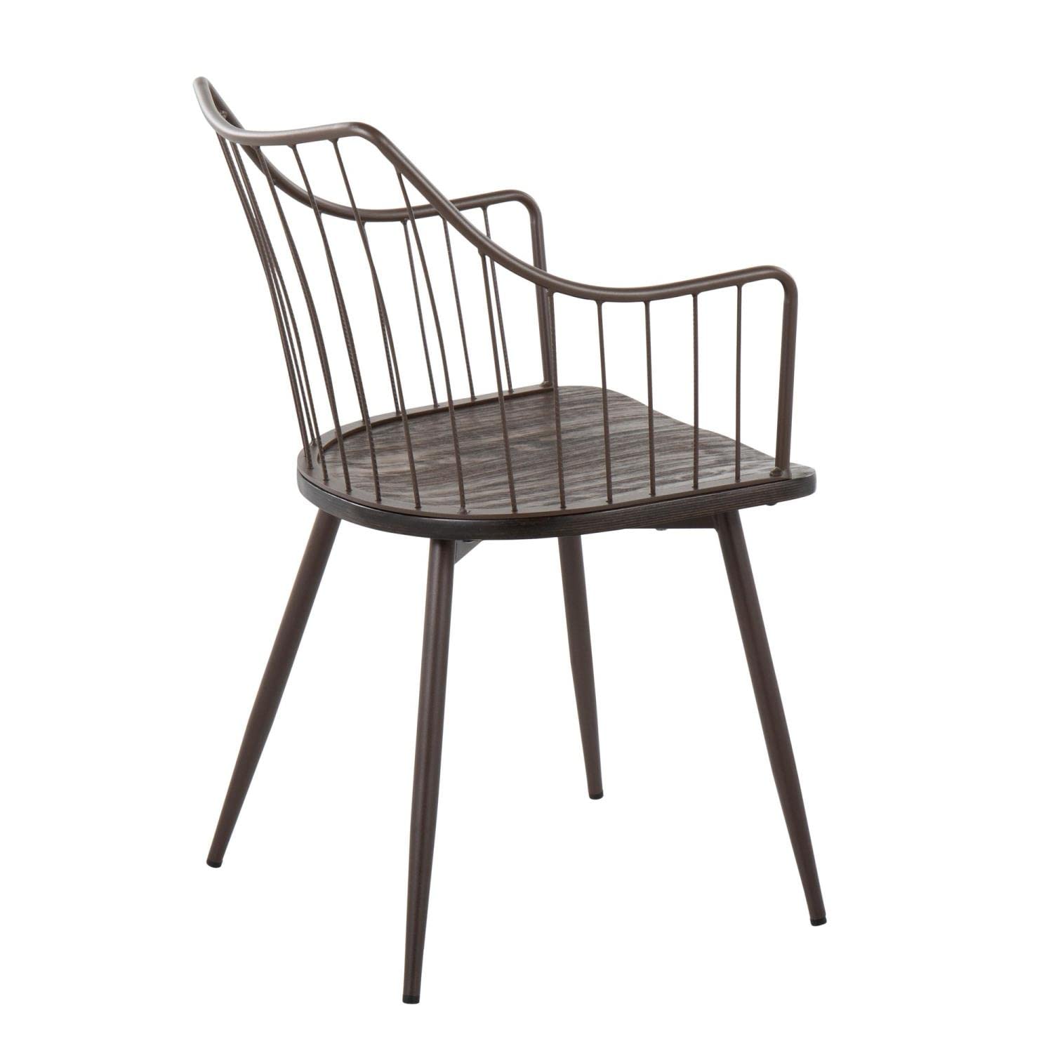 LumiSource Winston Wood Dining Chair - Farmhouse Style Kitchen Chair for Dining Table | Sturdy & Comfortable Seating for Home, Restaurant, and Office Use