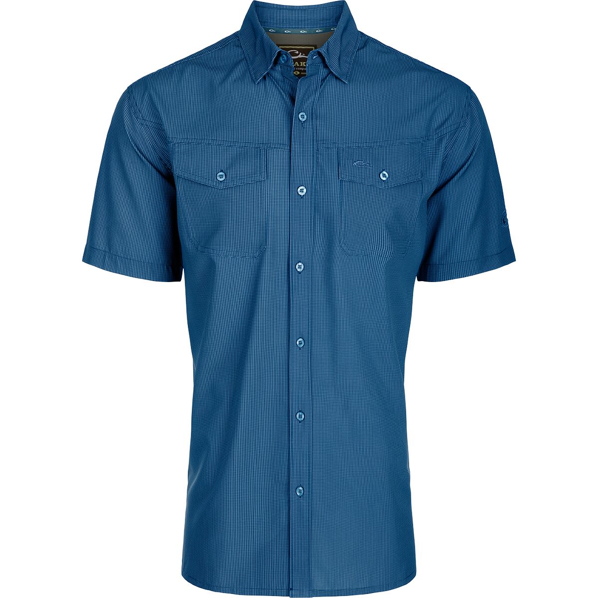 Men's Traveler's Check Short Sleeve Button Down Shirt - Lightweight Wrinkle-Resistant Casual Shirt for Business Travel & Summer Vacations
