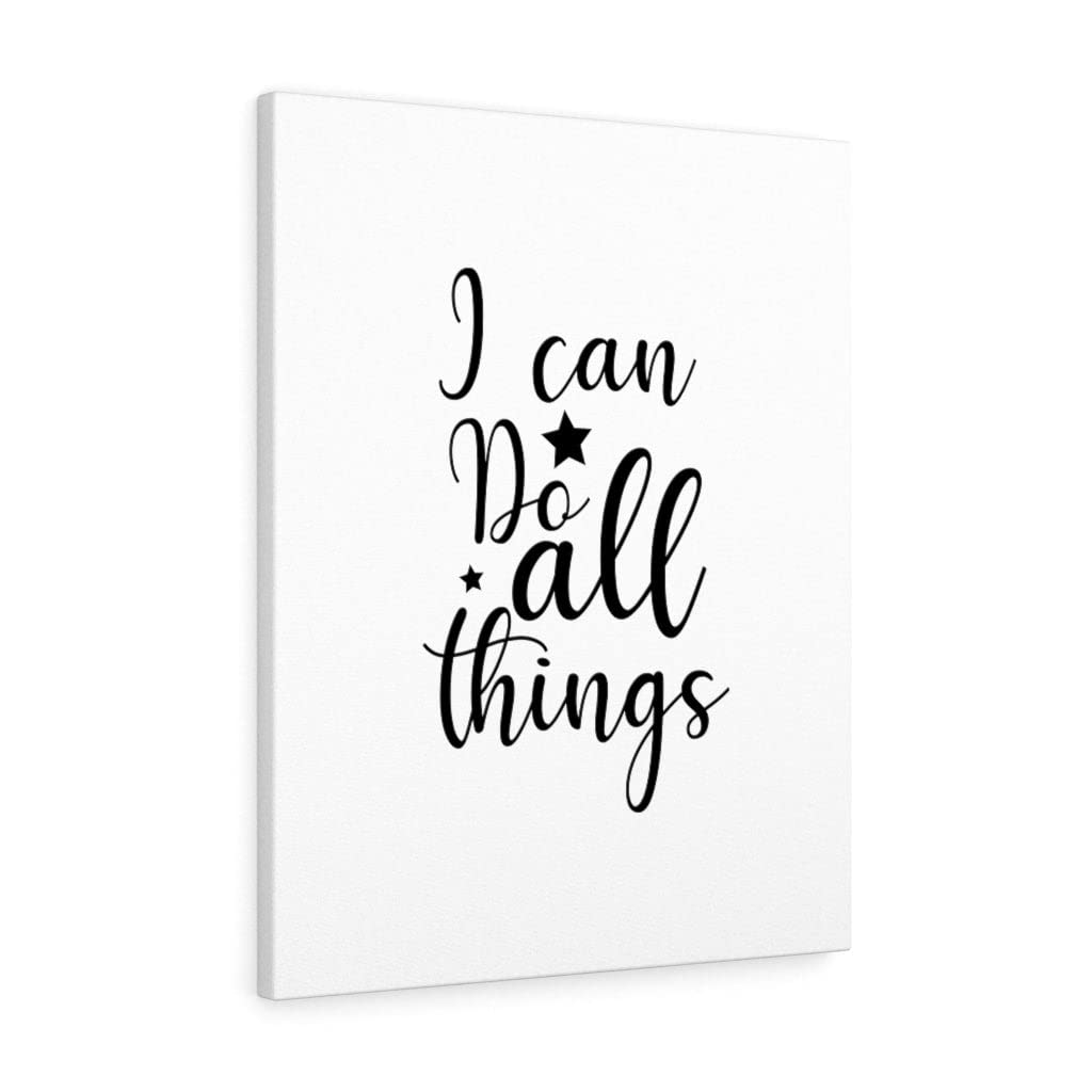 Bible Verse Wall Art - 'I Can Do All Things' Christian Scripture Print - Ready to Hang Inspirational Home Decor for Bedroom, Living Room & Office