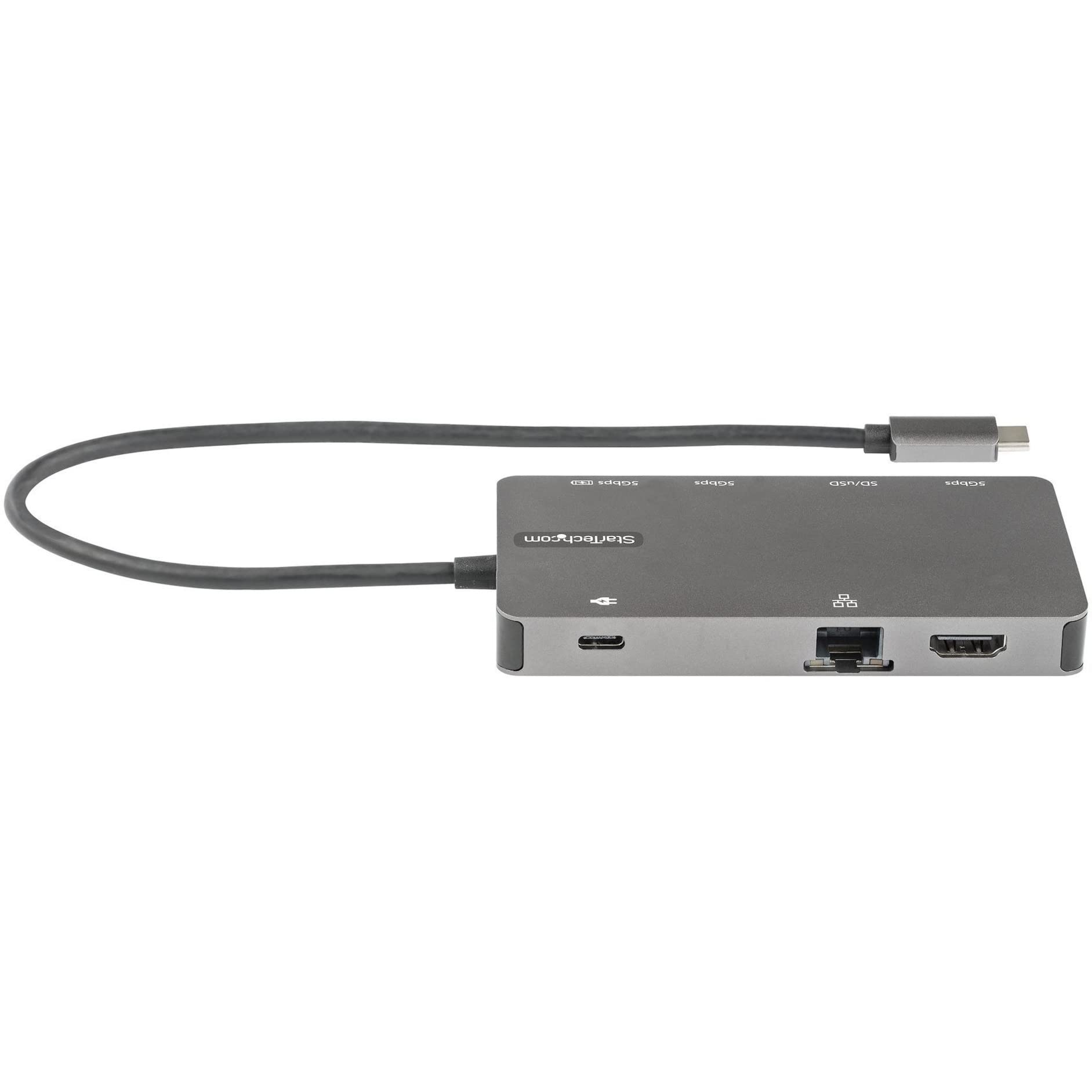 StarTech.com USB C Hub with HDMI 4K 30Hz/VGA, 5Gbps USB 3.0 Ports, 100W PD, SD/Micro Card Reader, Gigabit Ethernet - Compact Travel Dock for MacBook Pro/Air, Dell XPS, HP, Chromebook (DKT30CHVSDPD) - Perfect for Home Office, Remote Work & Business Travel