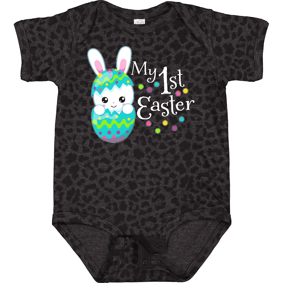 Inktastic My First Easter - Bunny in an Egg Baby Bodysuit | Cute Easter Outfit for Newborns & Infants | Perfect for Easter Photos, Family Gatherings & Holiday Celebrations