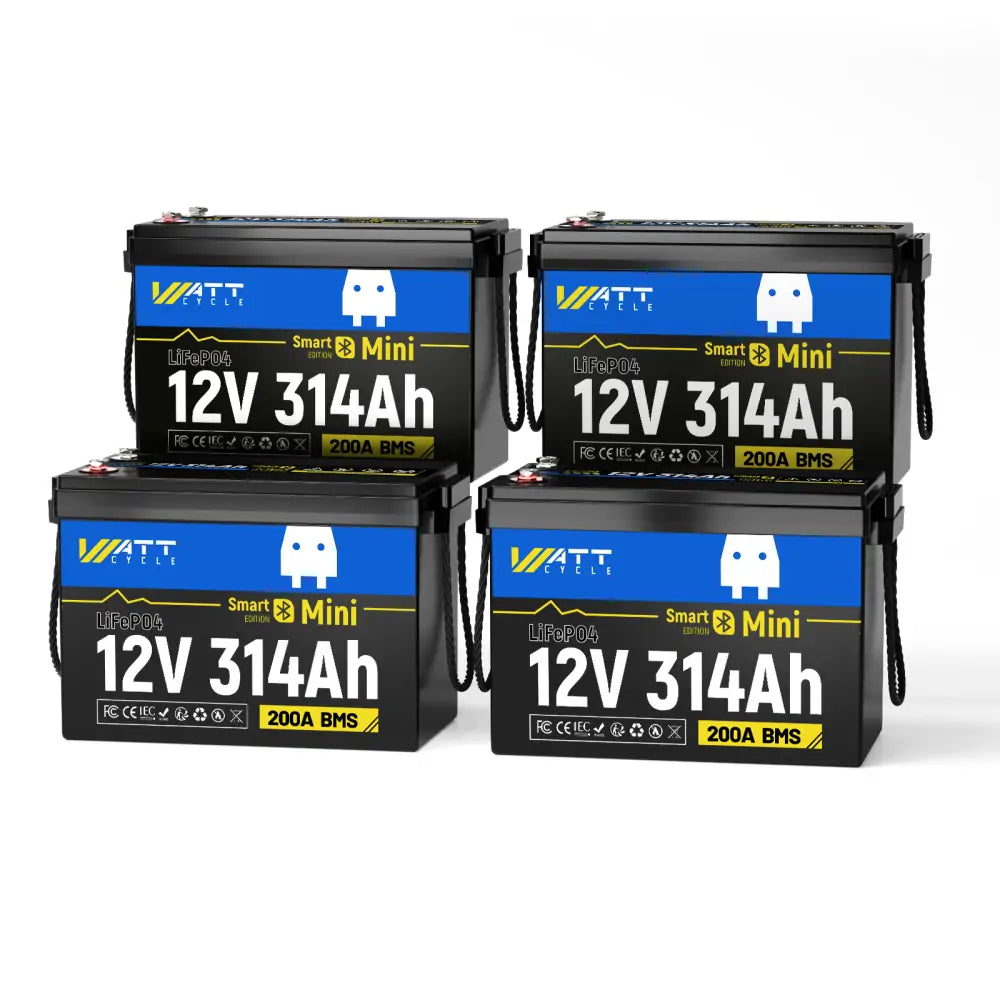 12V 280Ah Mini LiFePO4 Battery with Bluetooth - High Capacity Lithium Iron Phosphate Battery for Solar, RV, Marine & Off-Grid Power - Perfect for Camping, Emergency Backup & Outdoor Adventures