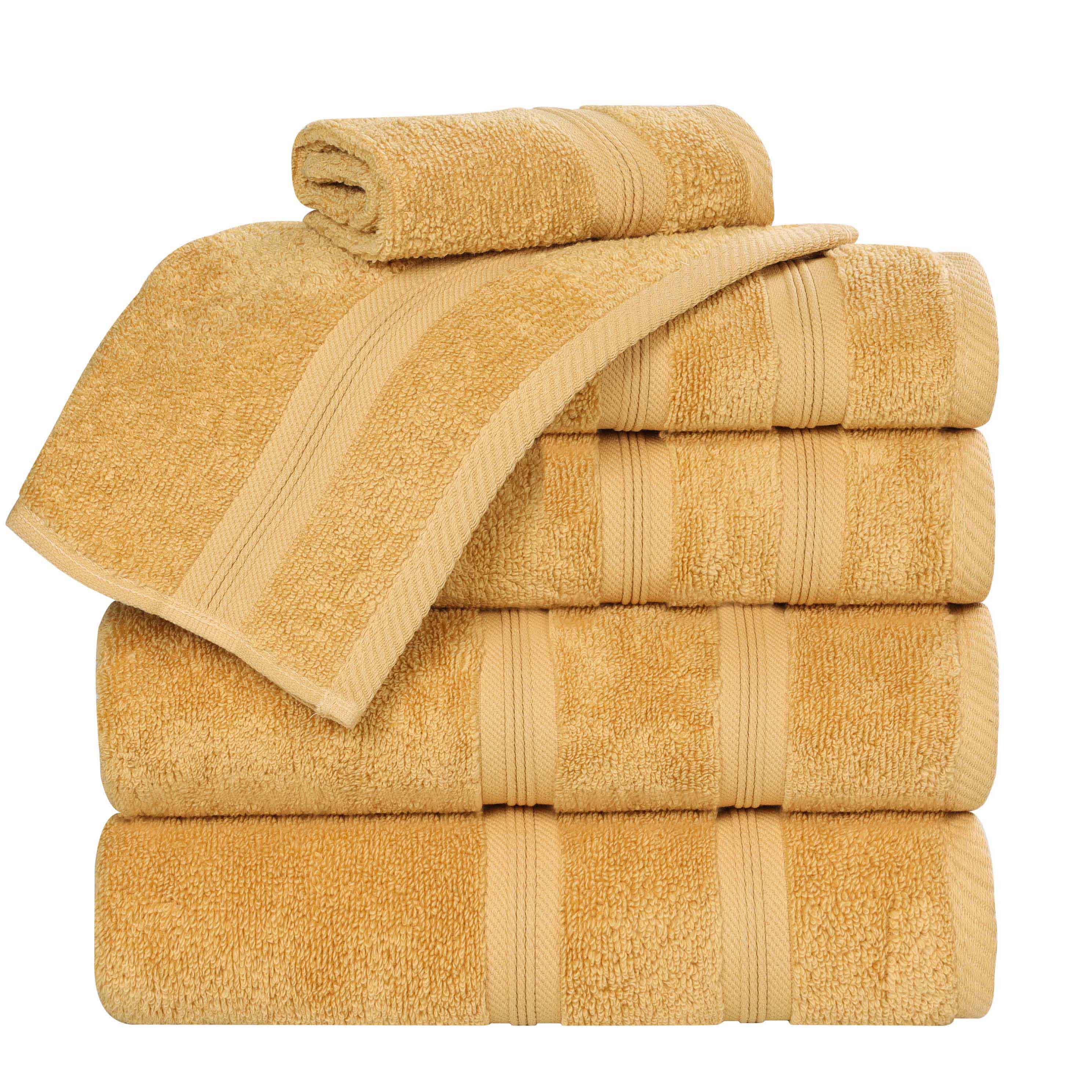 Premium 6-Piece Smart Dry Zero Twist Cotton Towel Set - Ultra Soft, Absorbent & Quick-Drying Bath Towels for Spa, Gym & Luxury Home Use