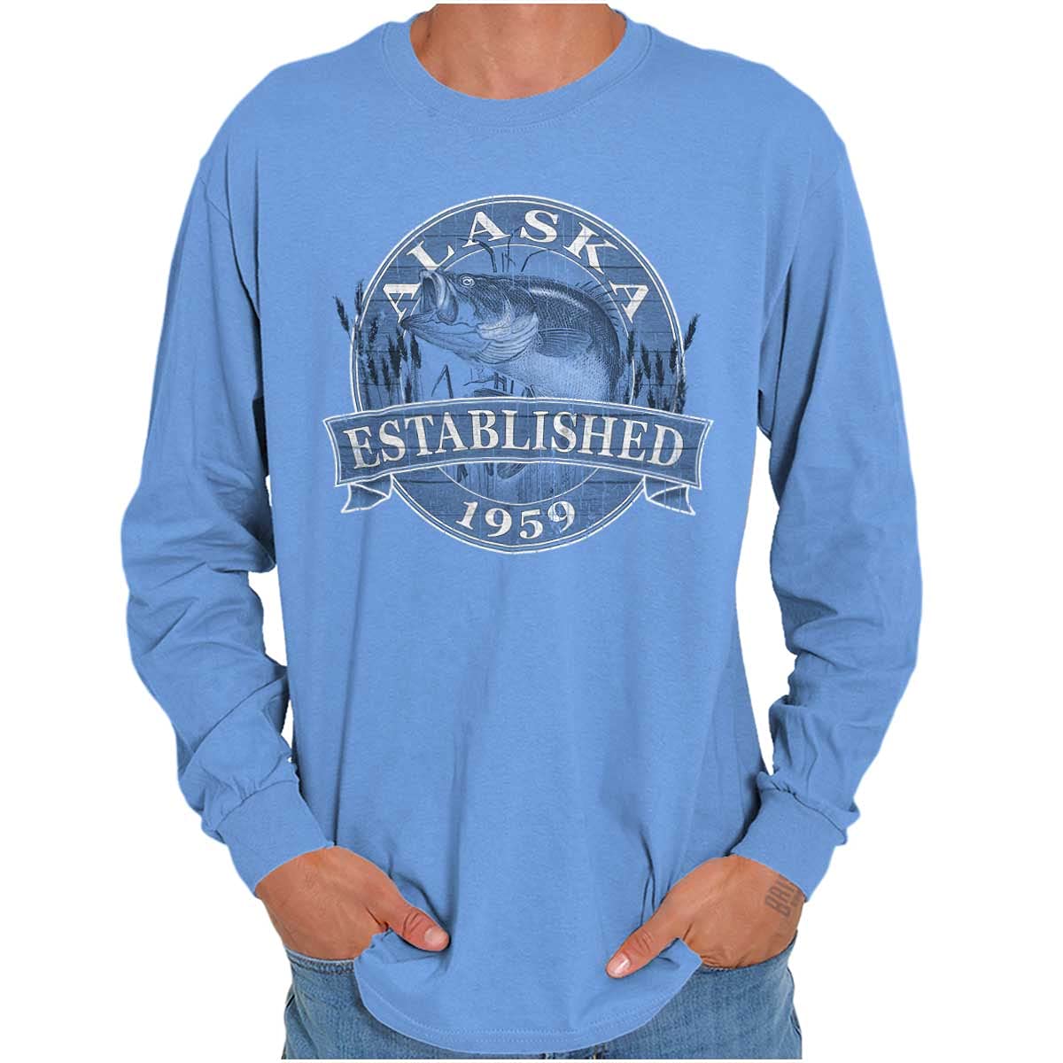 Alaska Fishing Trip Largemouth Bass Long Sleeve T-Shirt for Men & Women - Perfect for Outdoor Adventures, Camping, and Fishing Enthusiasts