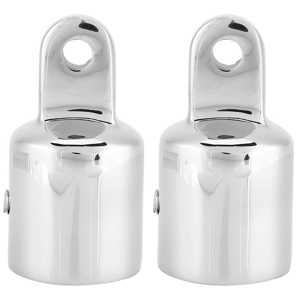 Stainless Steel Bimini Top Eye End Fitting - 2Pcs Durable Boat Hardware for Marine Use