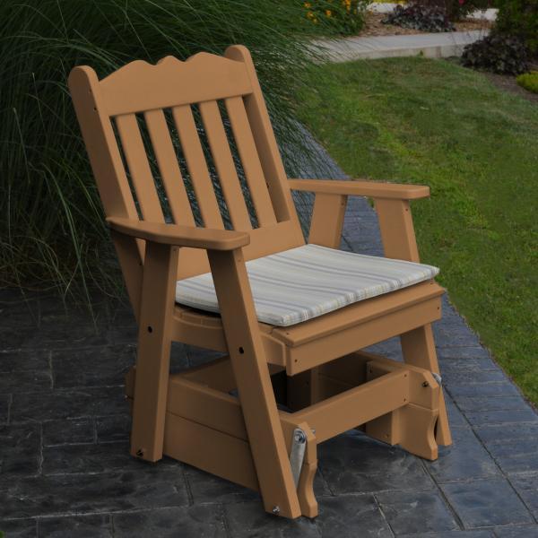 Premium A & L Furniture Poly Royal English Gliding Chair - Comfortable Rocking Recliner for Nursery, Living Room & Bedroom - Perfect for Breastfeeding, Relaxing & Home Decor