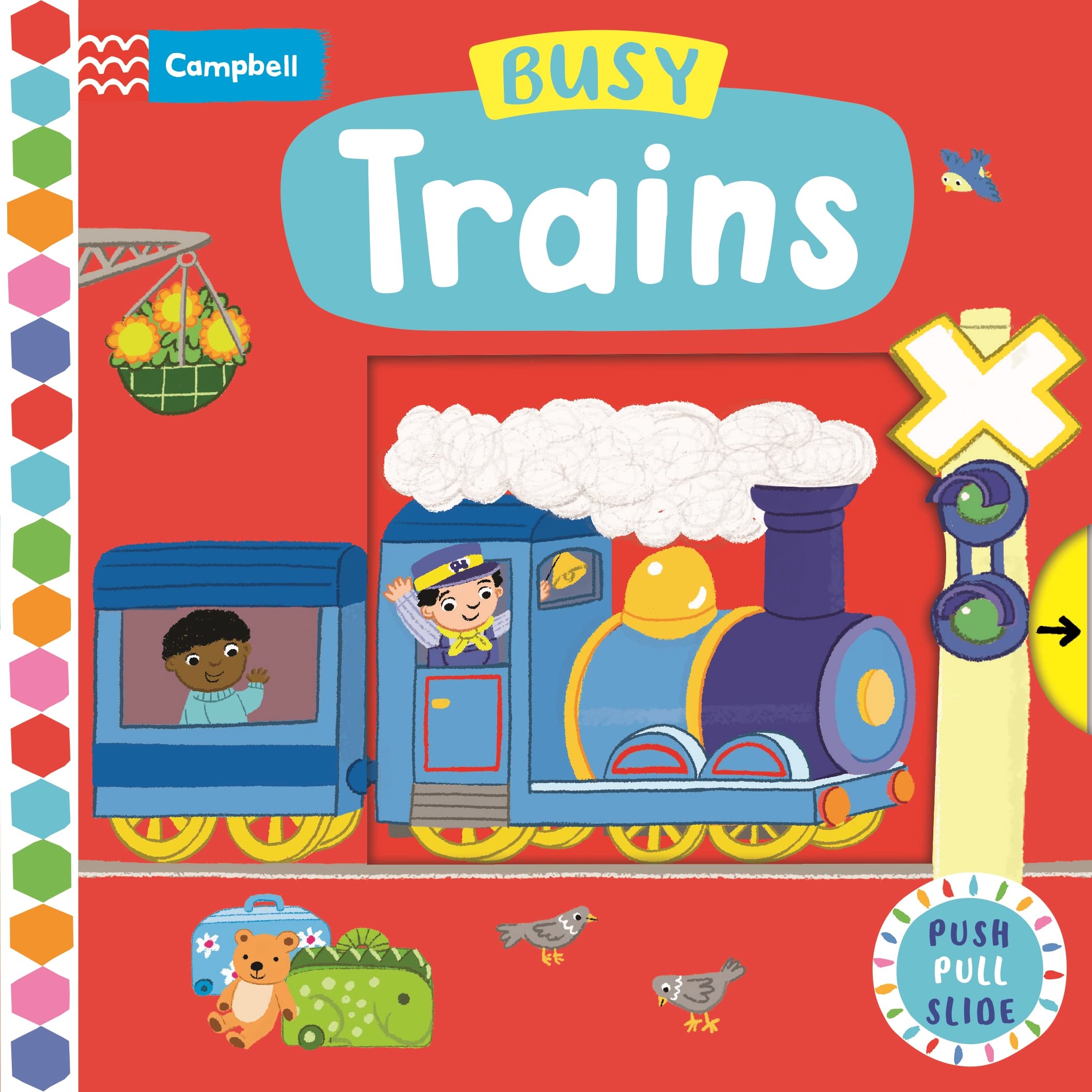 Busy Trains - Interactive Children's Book | Campbell Busy Books Series #9 | Perfect for Toddler Learning & Travel Entertainment