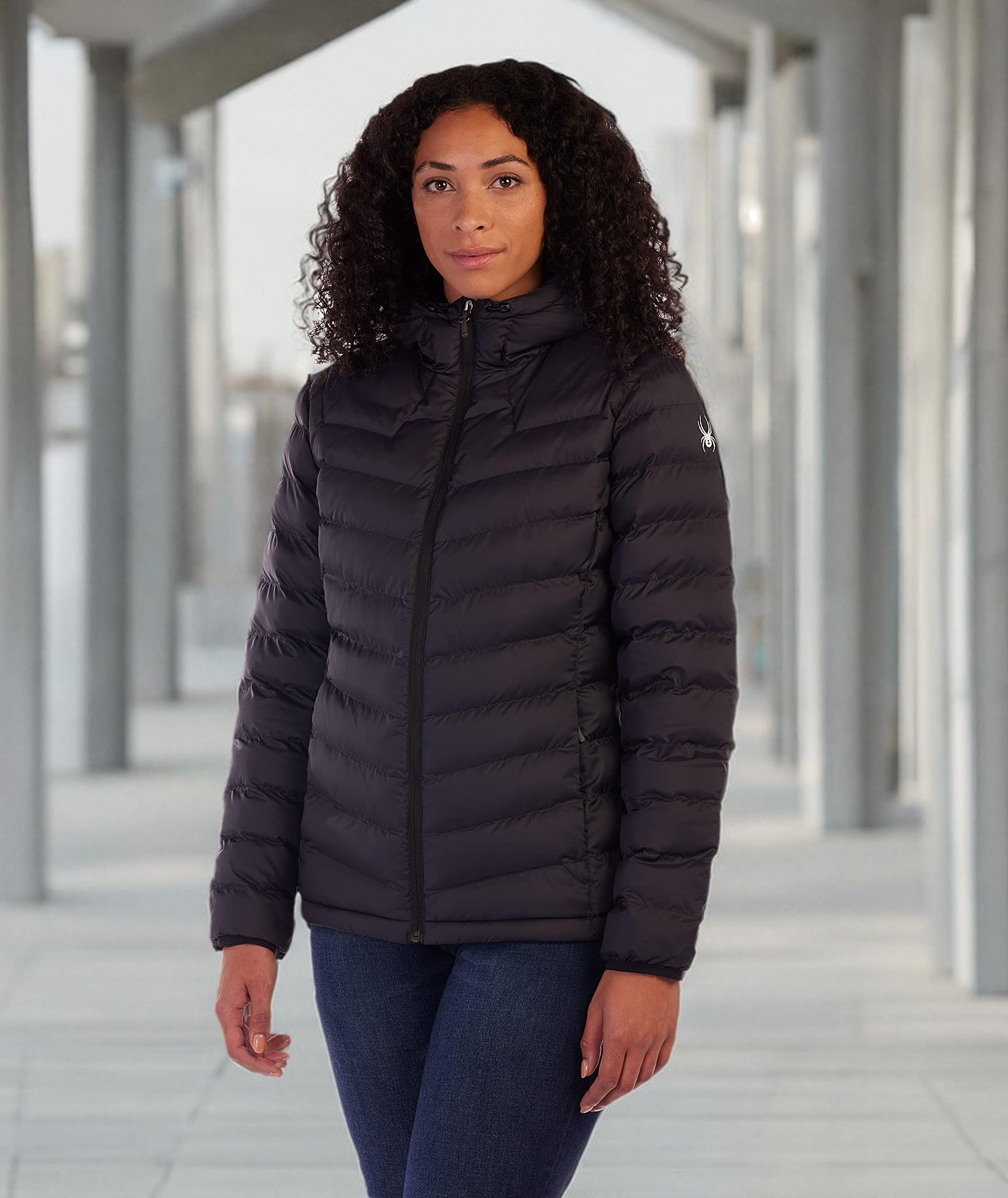 Spyder Women's Peak Hoodie Insulator Jacket - Warm Winter Fleece Lined Coat for Skiing, Snowboarding & Outdoor Activities