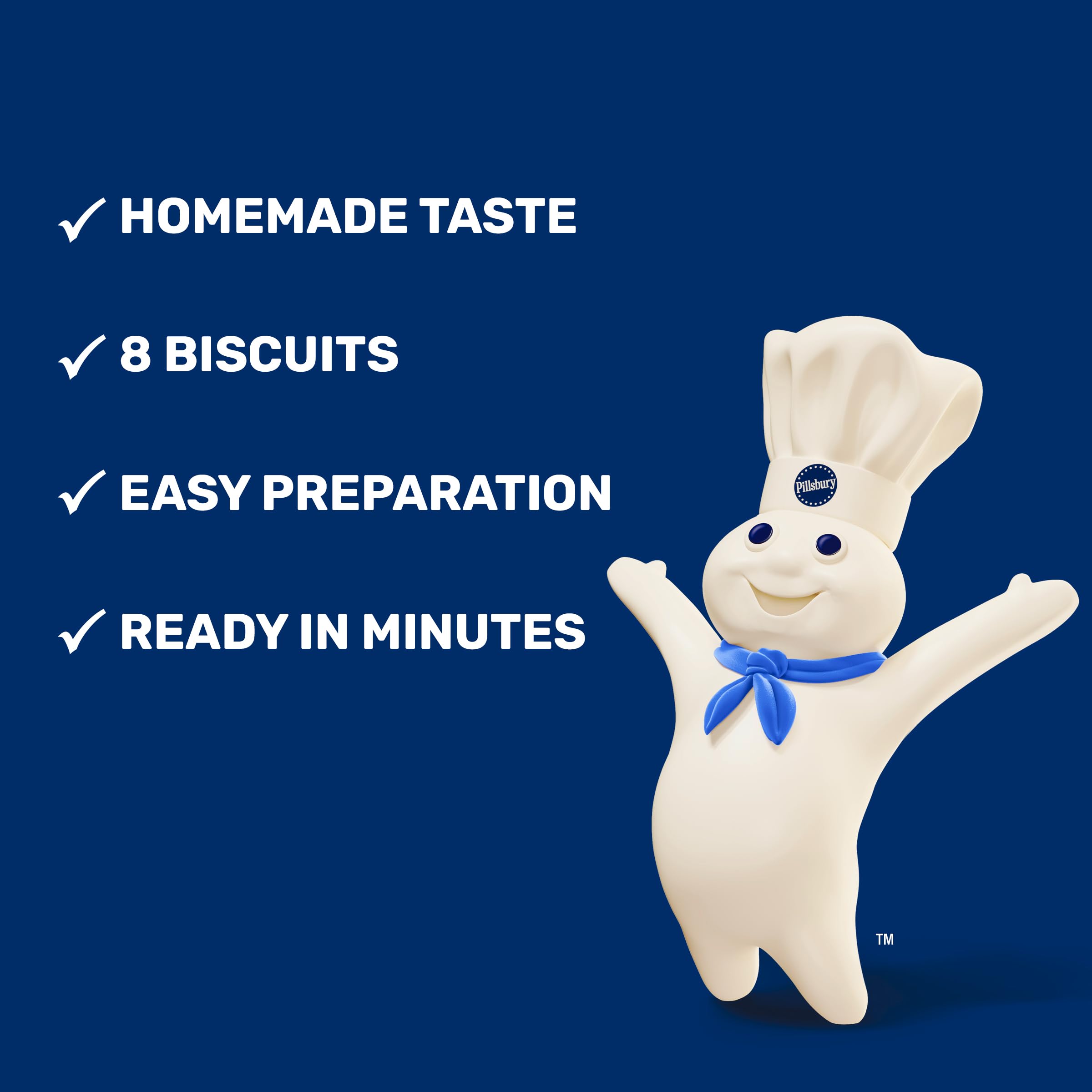 Pillsbury Grands! Southern Homestyle Buttermilk Refrigerated Biscuit Dough - 8 Large Buttermilk Biscuits (16.3 oz) - Perfect for Breakfast, Brunch & Family Gatherings