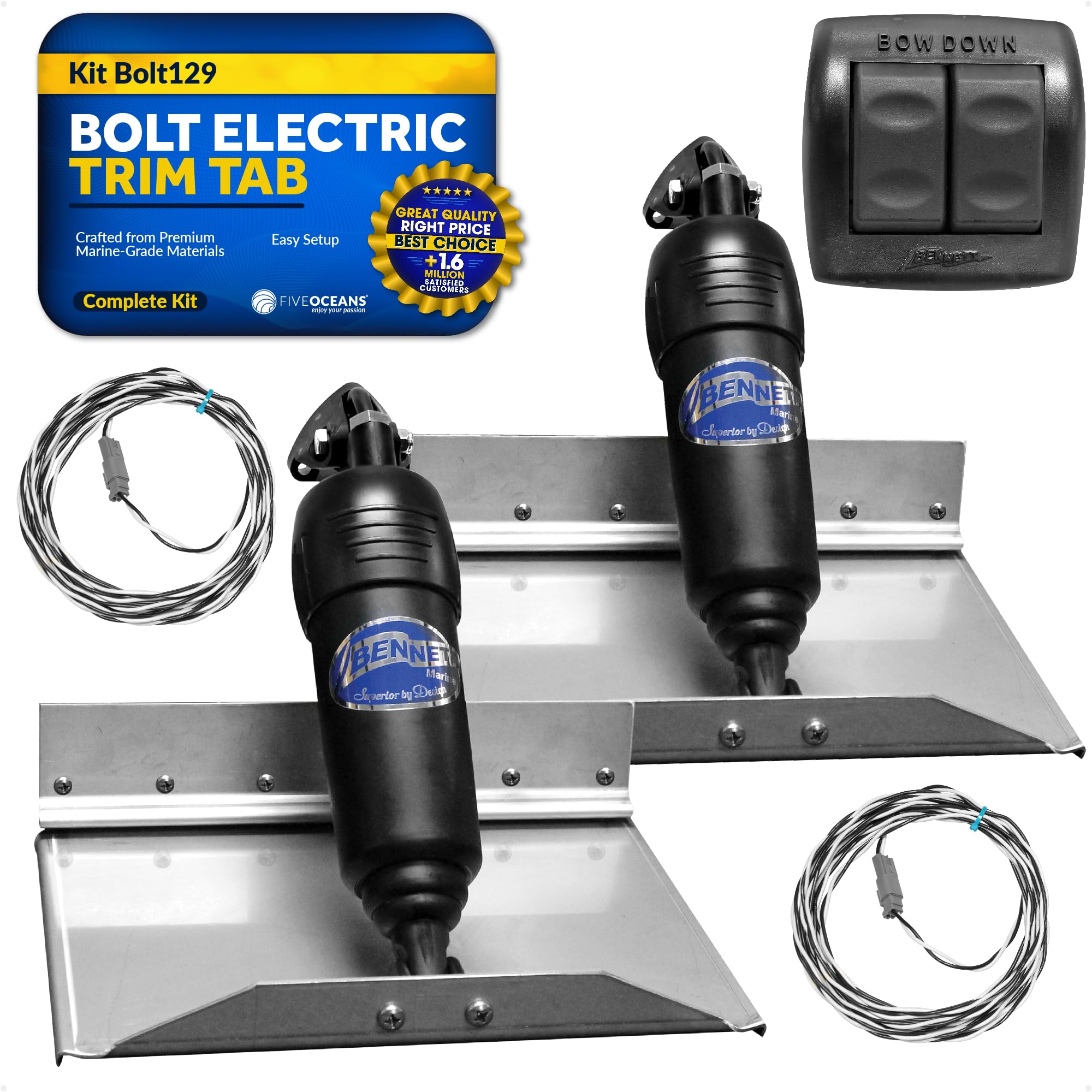 Bennett Marine Bolt Electric Trim Tab System 12